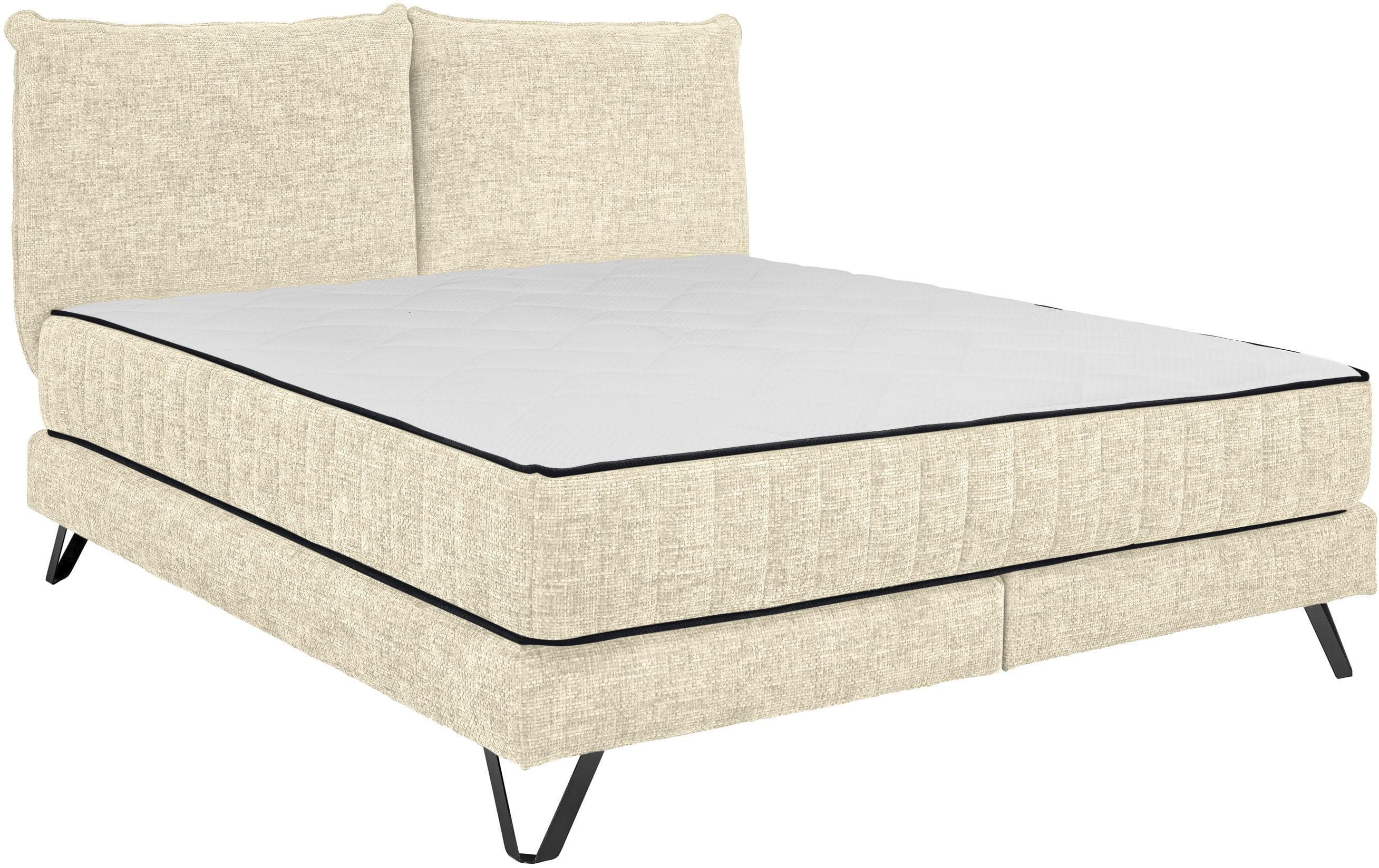 Boxspringbett Baldwin Set One by Musterring Weiß Ivory Duo-Matratze