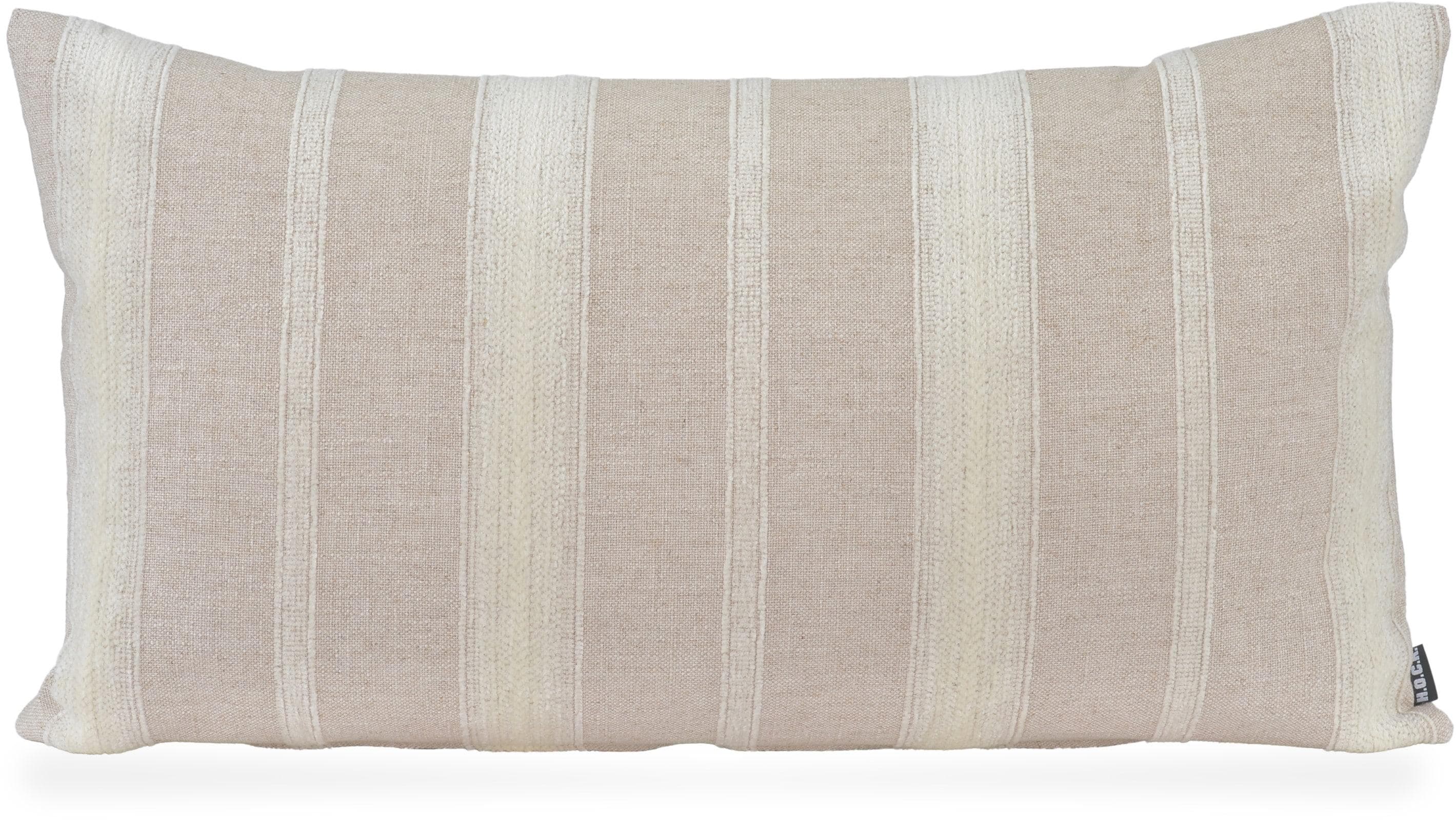 H.O.C.K. Dekokissen Collin Beige Gestreift Leinen Polyester