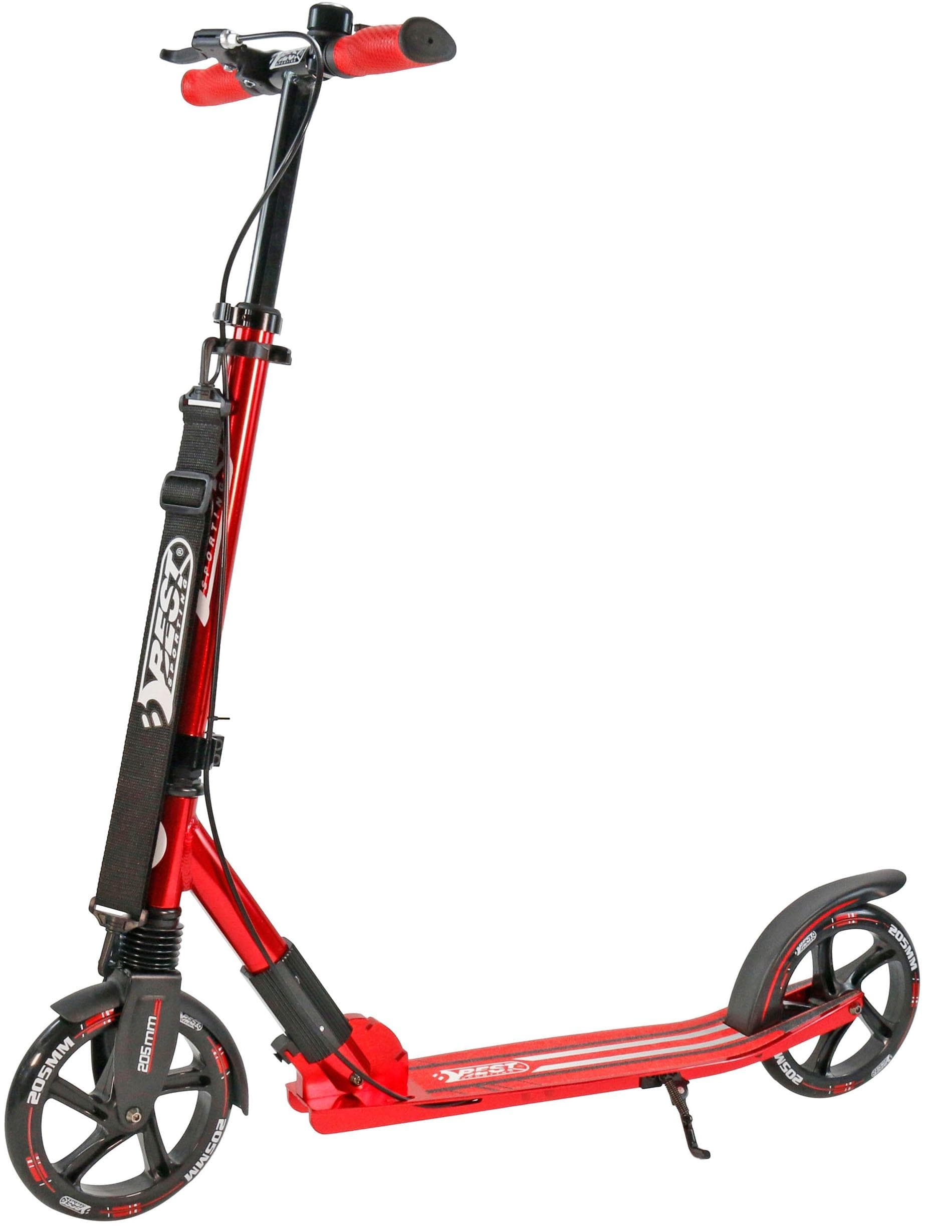 Best Sporting City-Scooter schwarz rot 205 mm Rollen klappbar