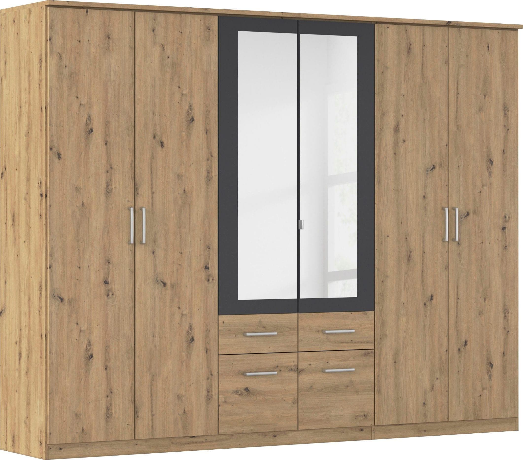 Rauch Burano Kleiderschrank mit Schubladen & Spiegelumrandung