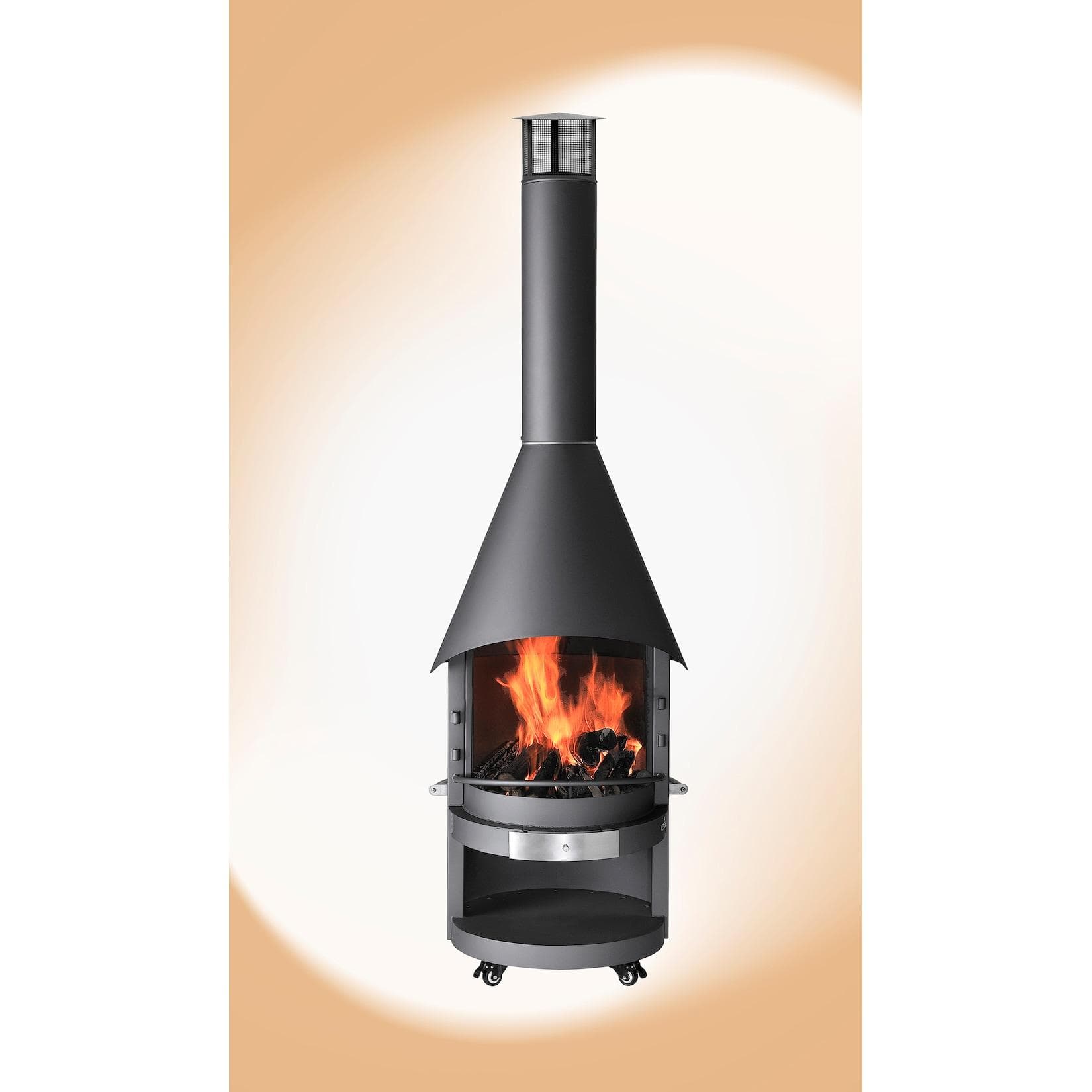 asado® Gartenkamin Fuego EL 70cm Ø Edelstahl Schwarz