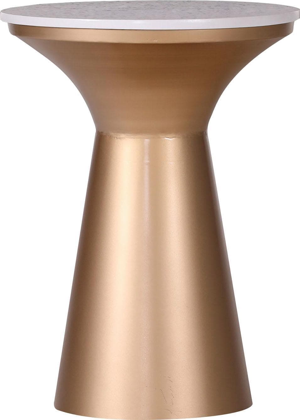 Beistelltisch LEONIQUE Menton Gold Terrazzo