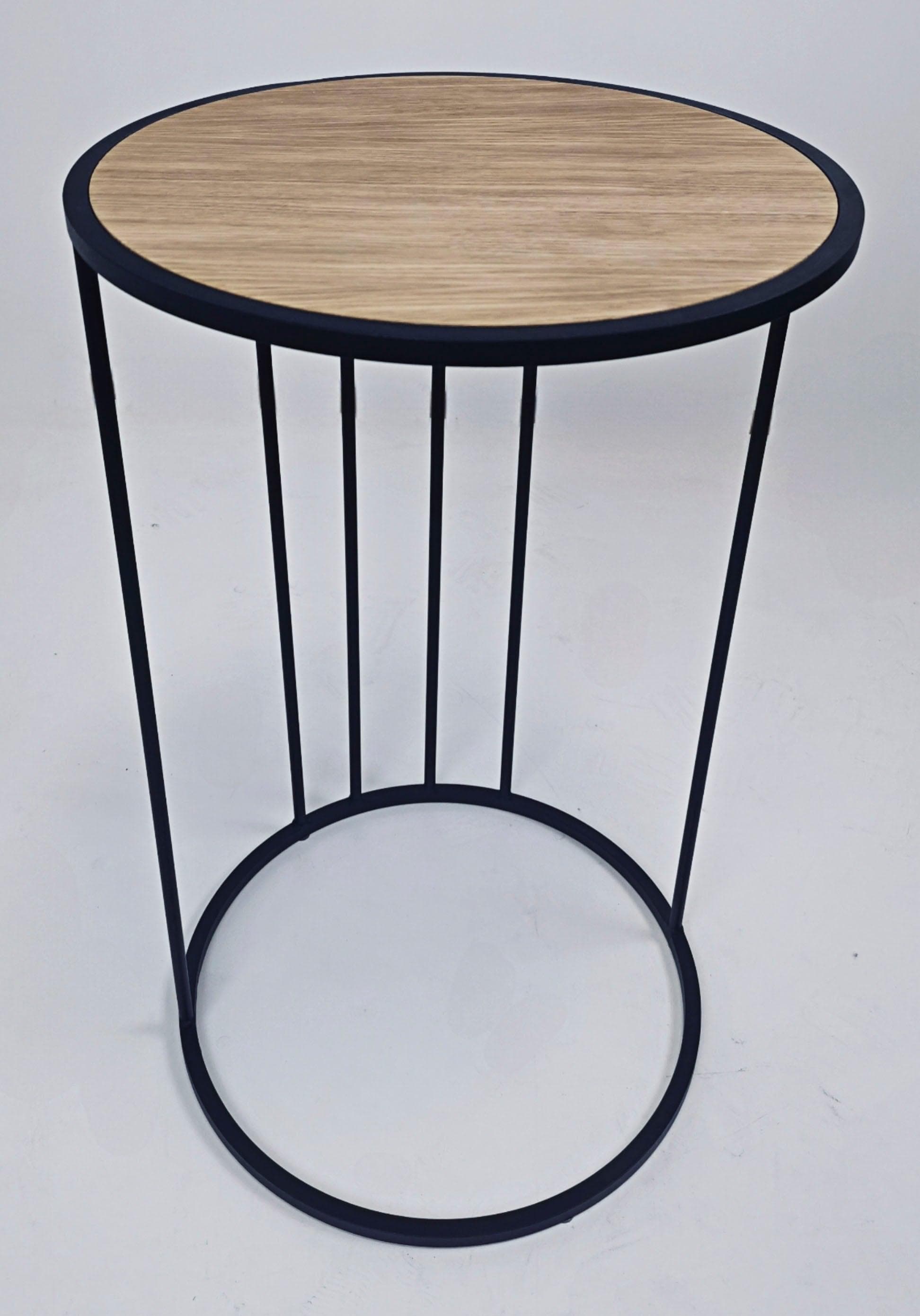 Couchtisch ANDAS Porvoo Beige Eichenholz Metallgestell