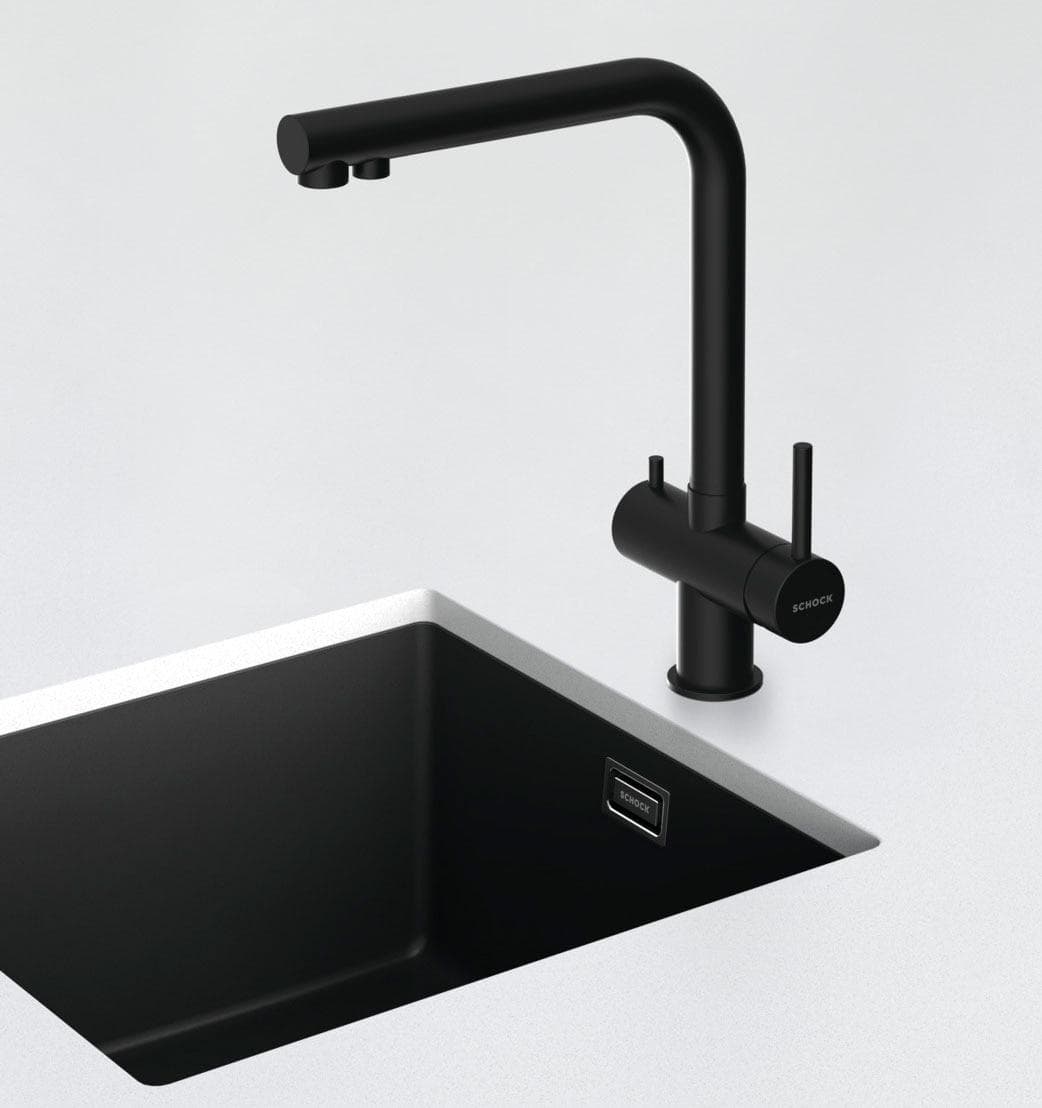 SCHOCK Küchenarmatur Vitus Schwarz Edelstahl