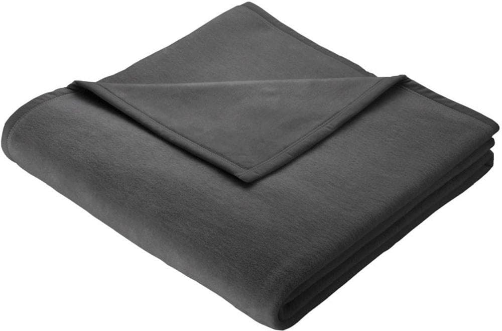 BIEDERLACK Wohndecke Unicolour Anthrazit Kuscheldecke Baumwolle