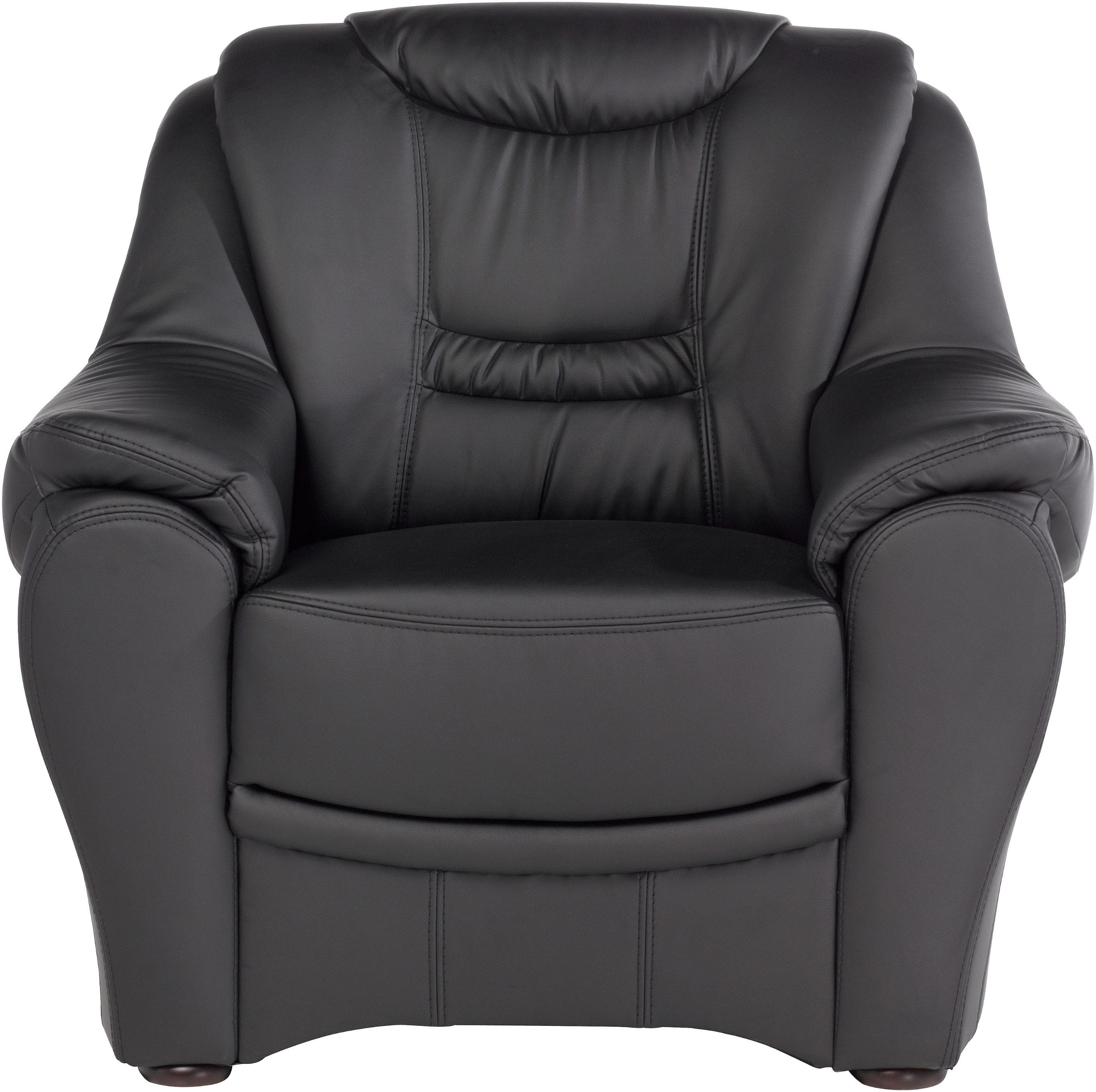 SIT & MORE Sessel Benson Schwarz Kunstleder Modern