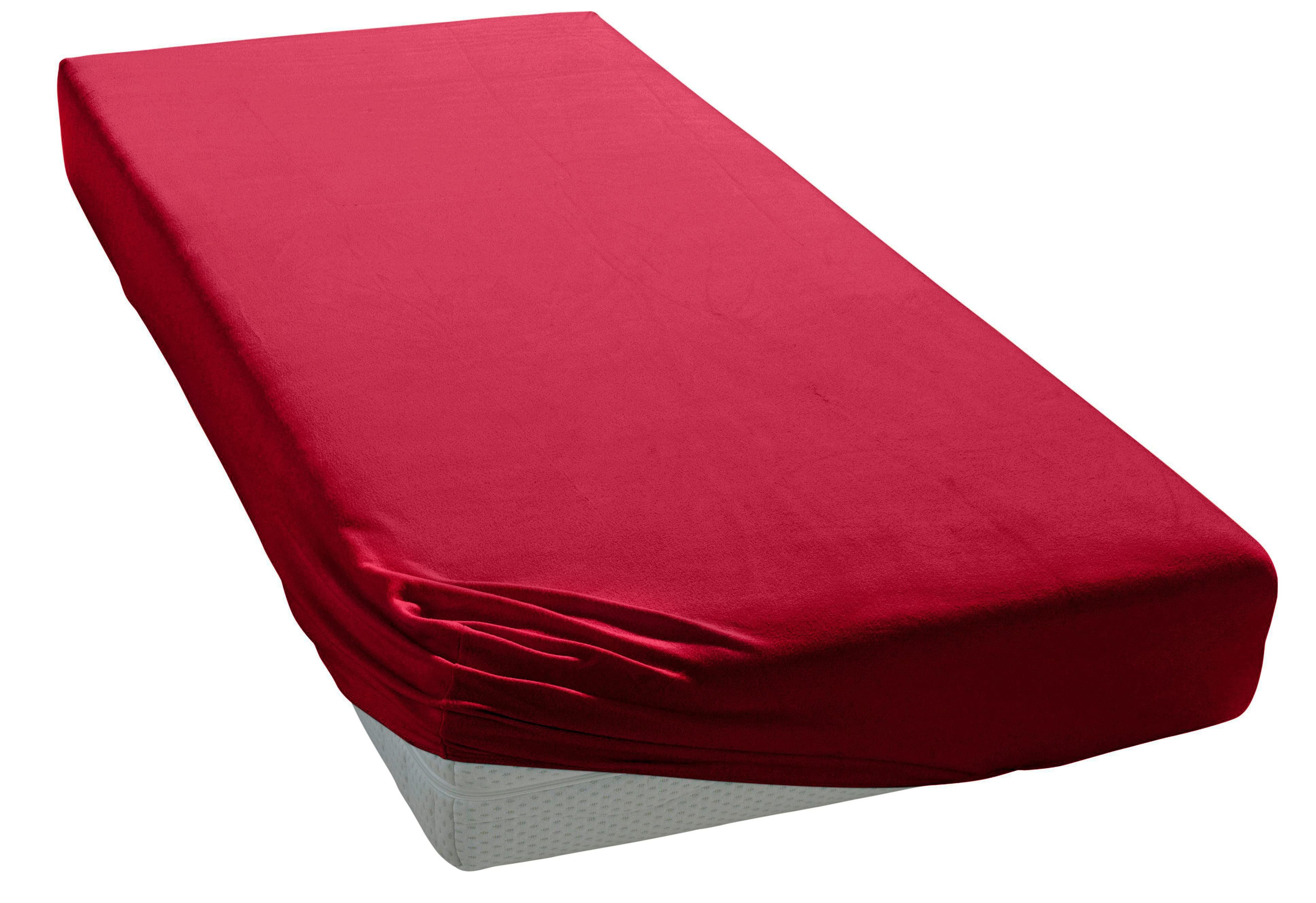 ELEGANTE Spannbettlaken Uni Rubin Mako-Jersey 97% Baumwolle