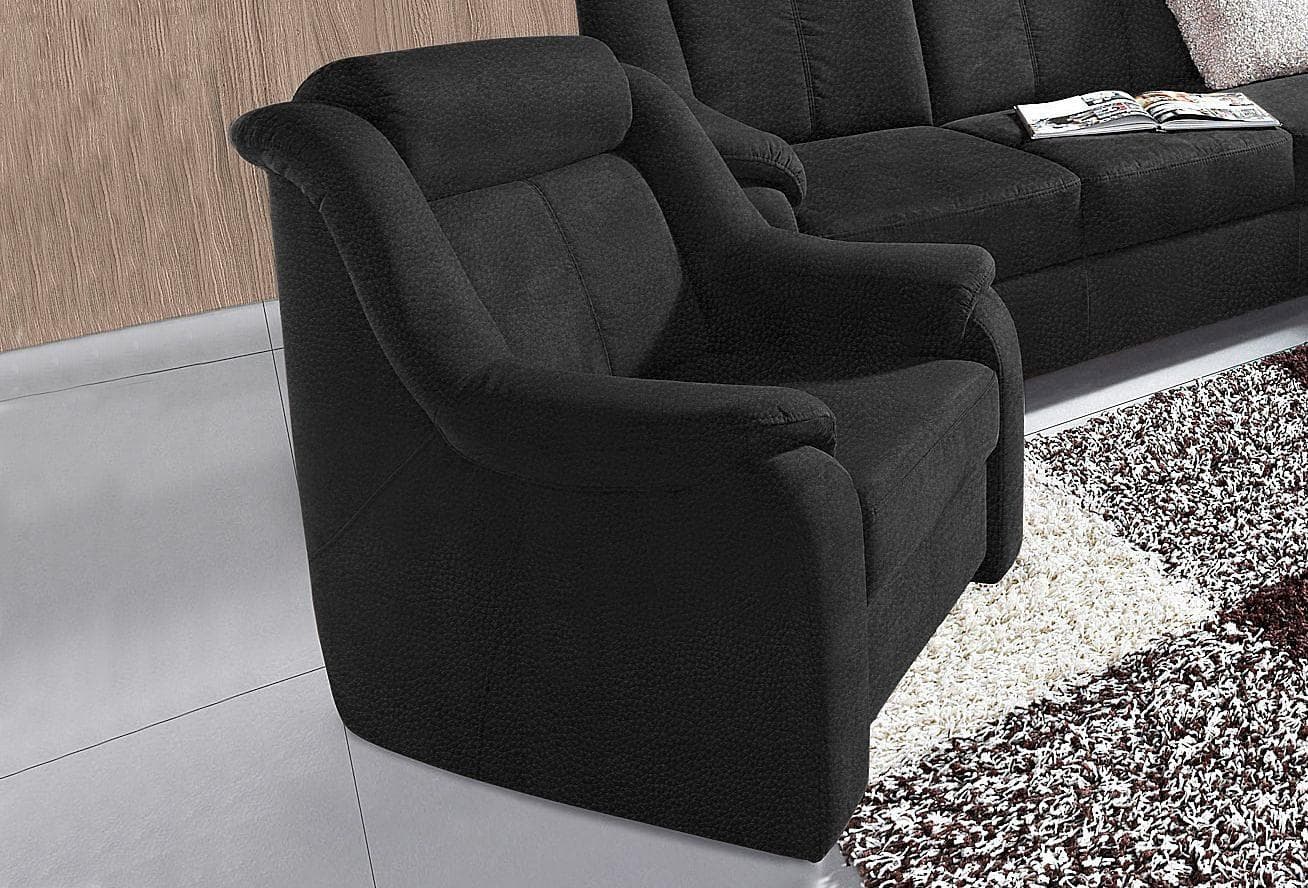 SIT & MORE Sessel Basel Schwarz Luxus-Microfaser