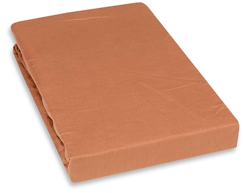 KAYORI Spannbettlaken Kai Karamell 100% Baumwolle
