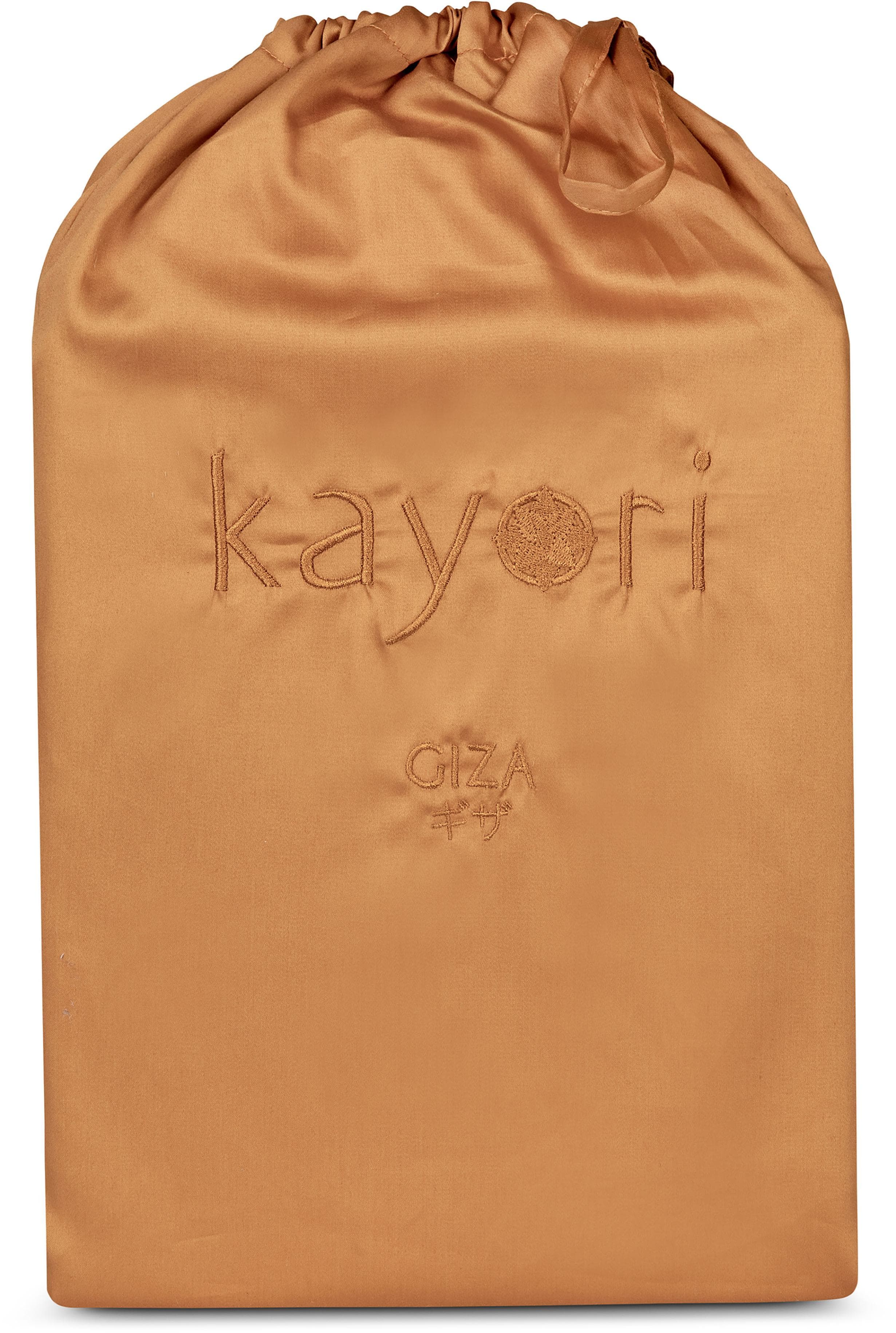 KAYORI Giza Spannbettlaken Bronze 100% Baumwolle Mako-Satin