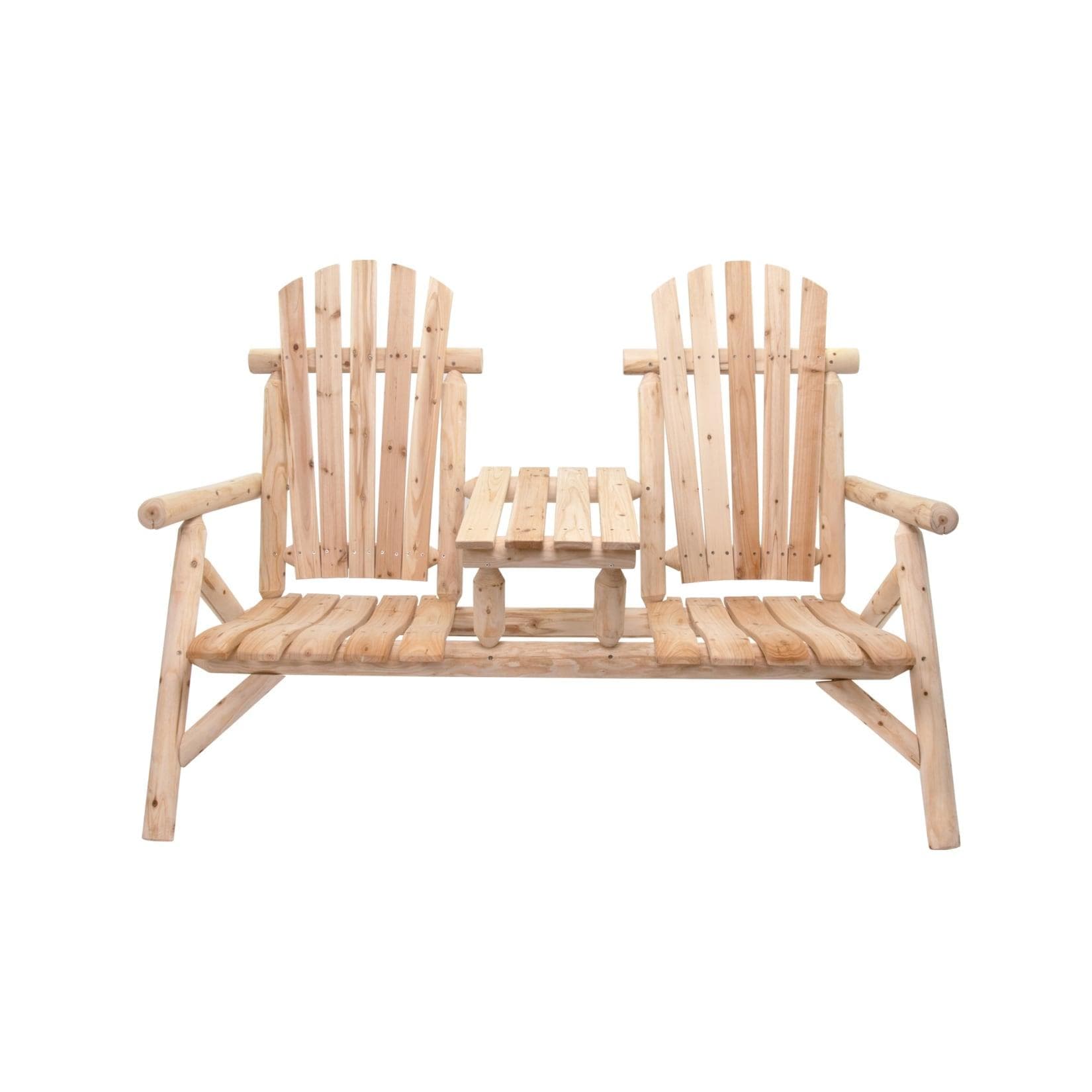 Bellavista Zweisitzer-Bank mit Tisch Timber - Massivholz Gartenbank