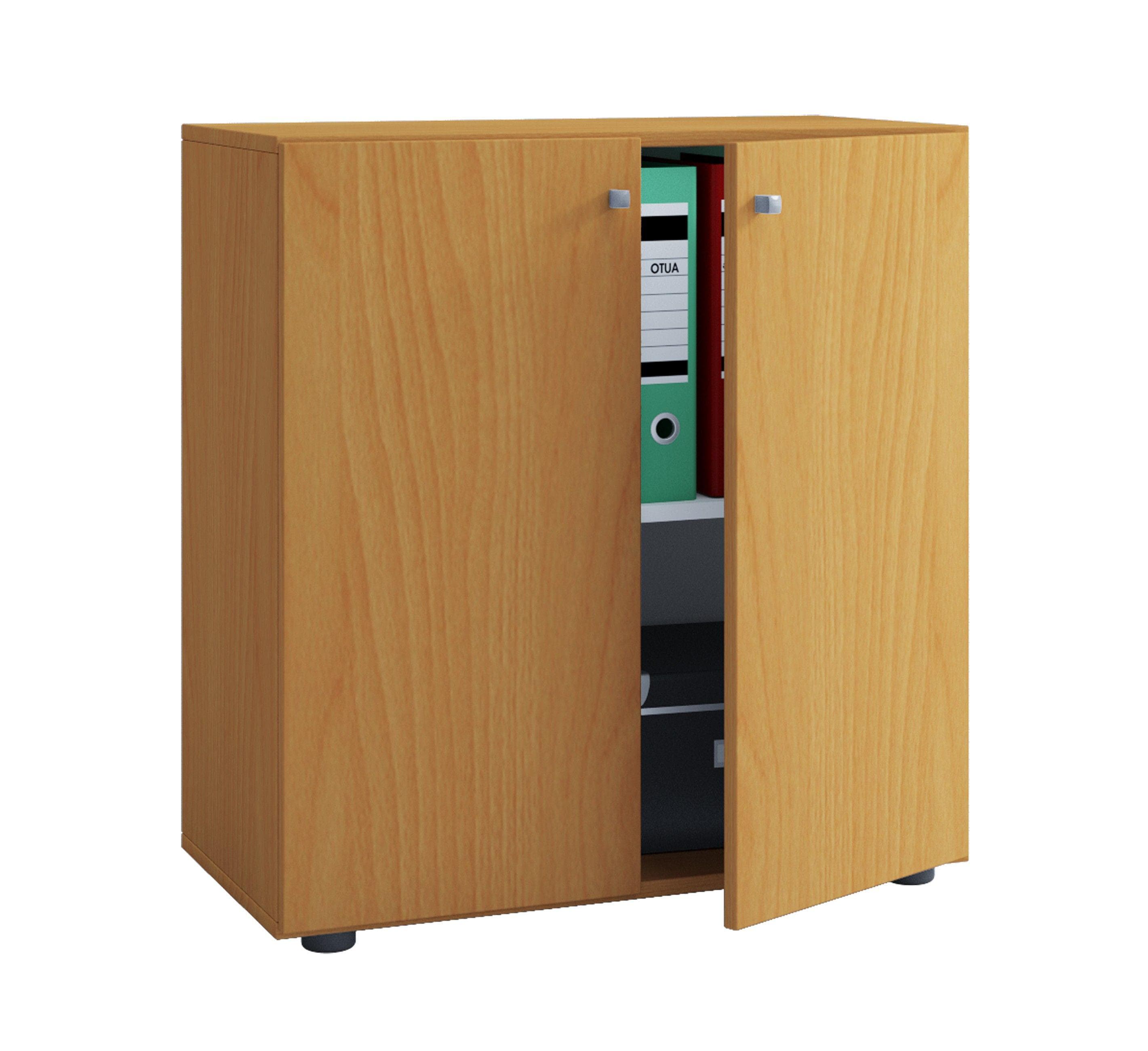 Aktenschrank mit Flügeltüren und Knopfgriffen