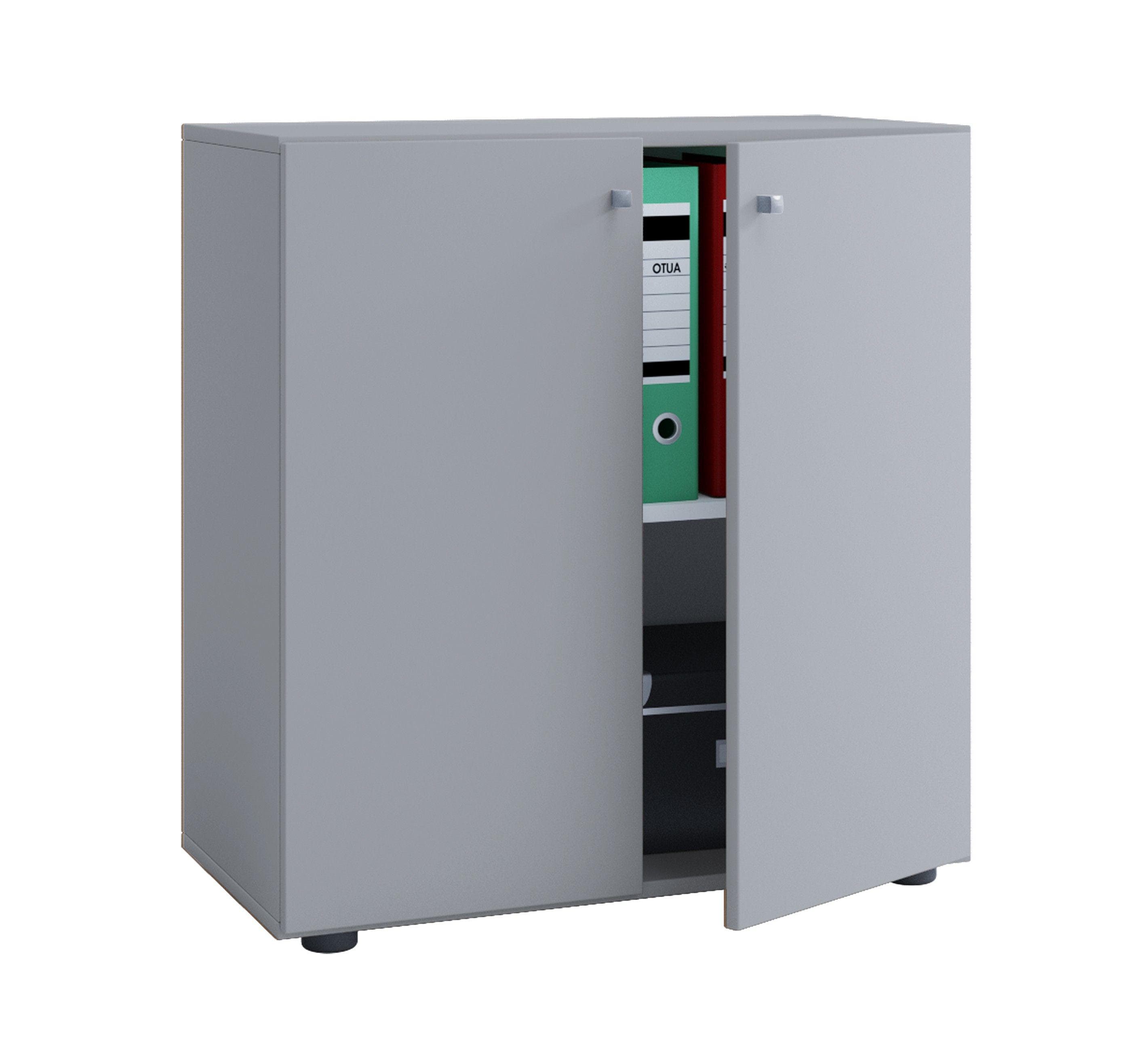 Aktenschrank mit Flügeltüren und Knopfgriffen