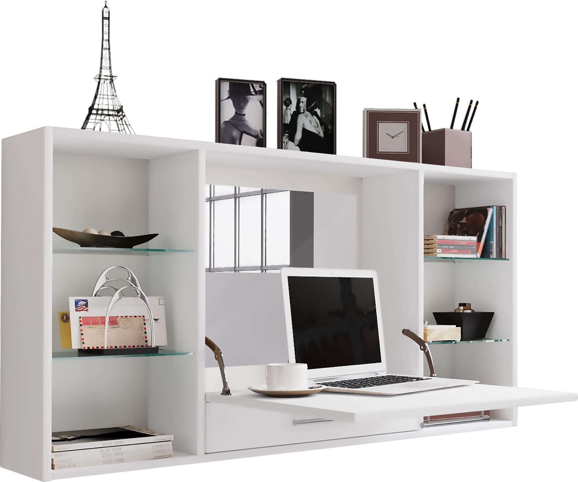 Wandspiegel mit Schminktischfunktion