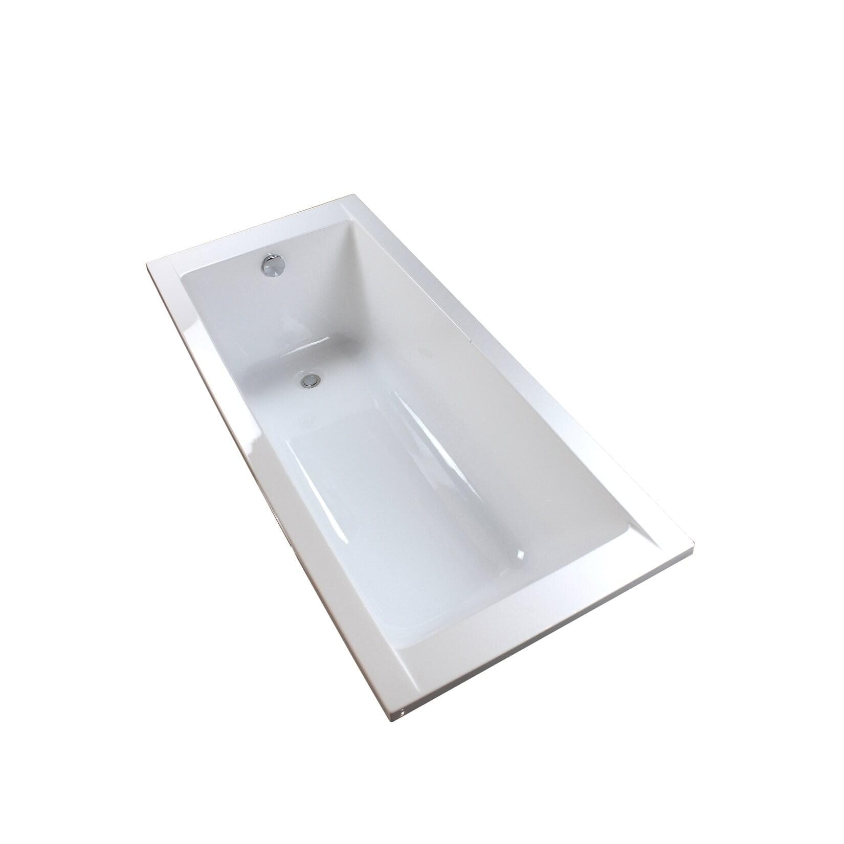 sanicomfort Badewanne Komplettset Rechteck 170x75 cm Acryl Weiß