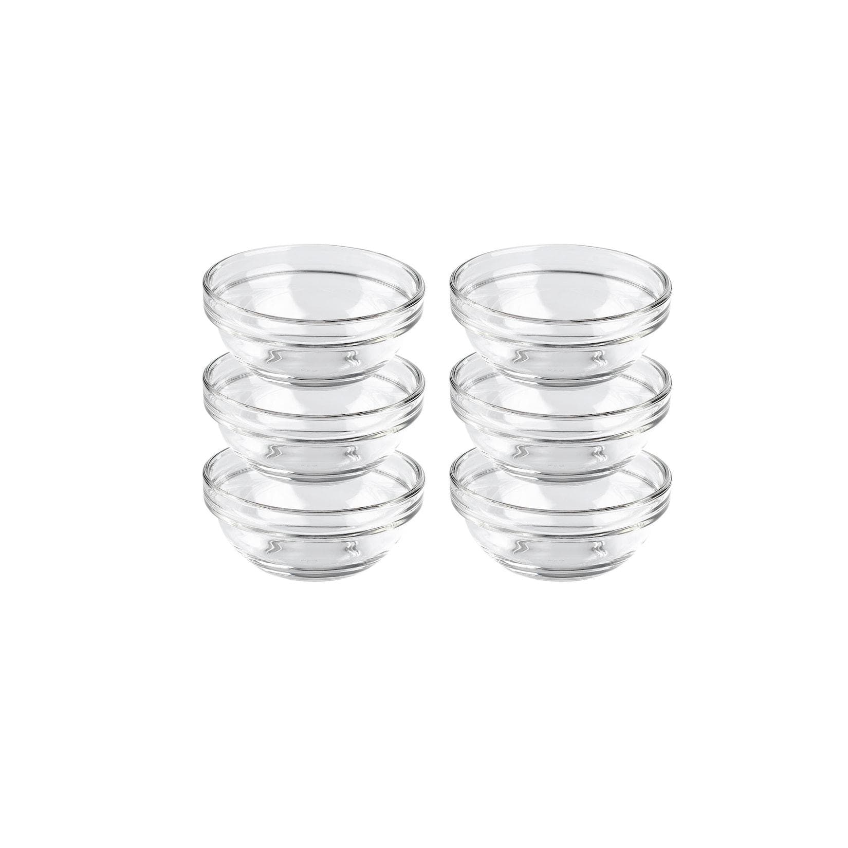 Luminarc Schüssel 10,5 cm 6-er Set Transparent Stapelbar