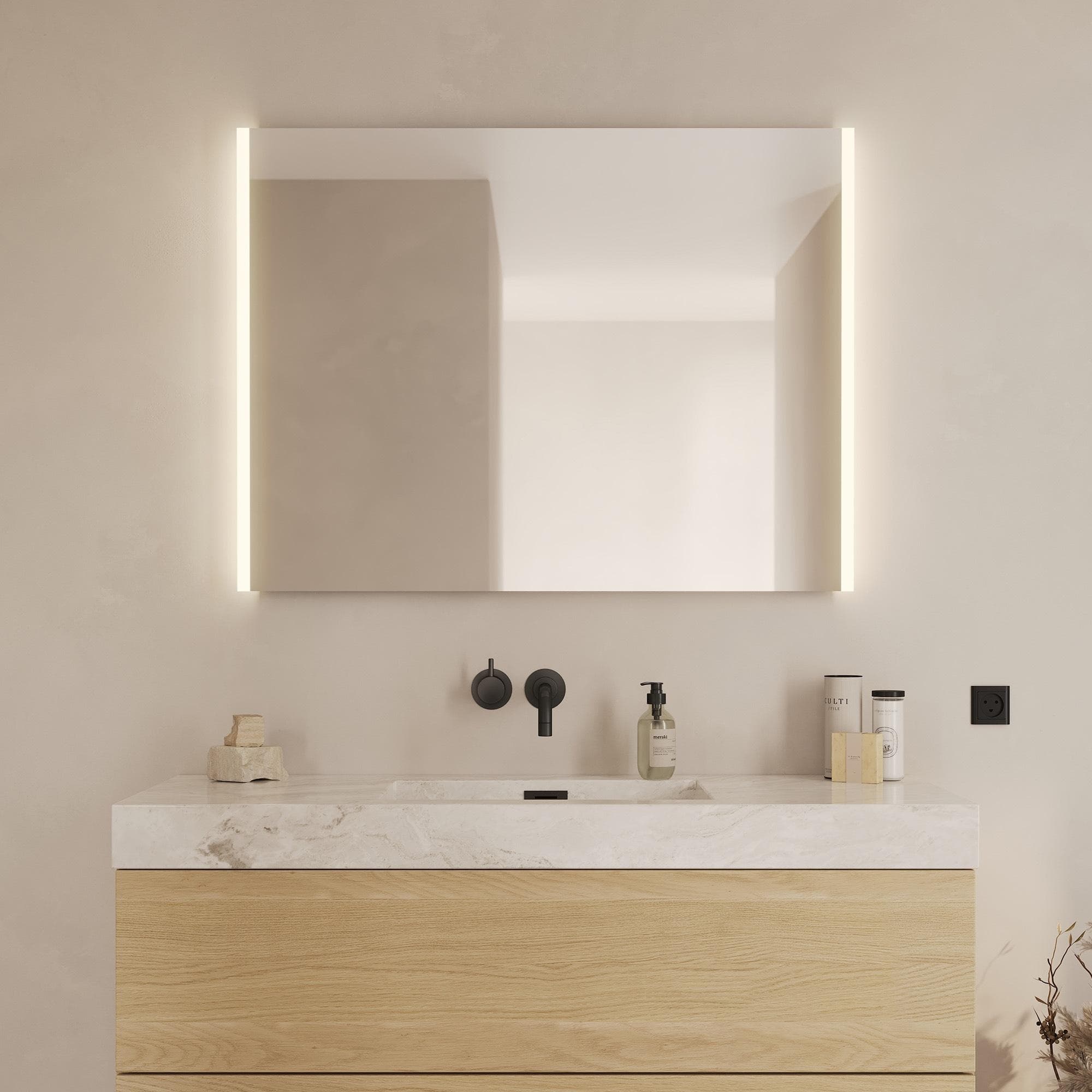 Loevschall Badspiegel Lago inkl. Schminkspiegel 5-fach Vergrößerung