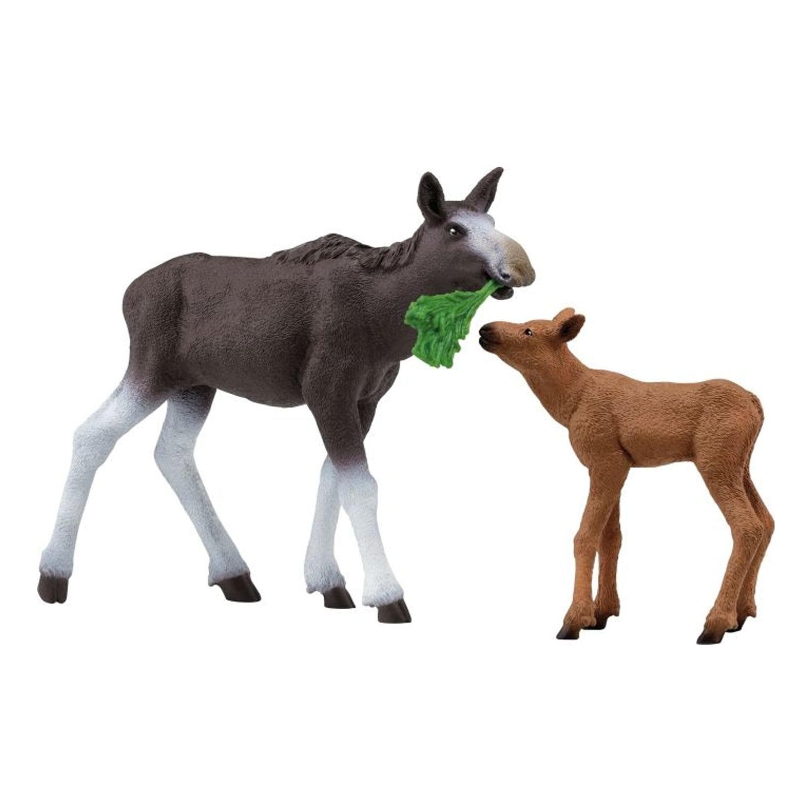 Schleich Elch Familie - Elchkuh mit Kalb