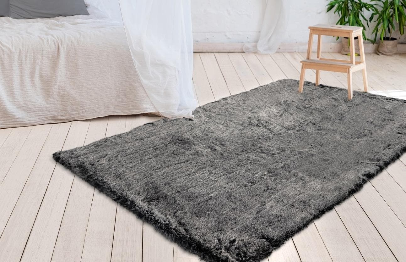 ME GUSTA Teppich Tender 125 Grau Hochflor Uni
