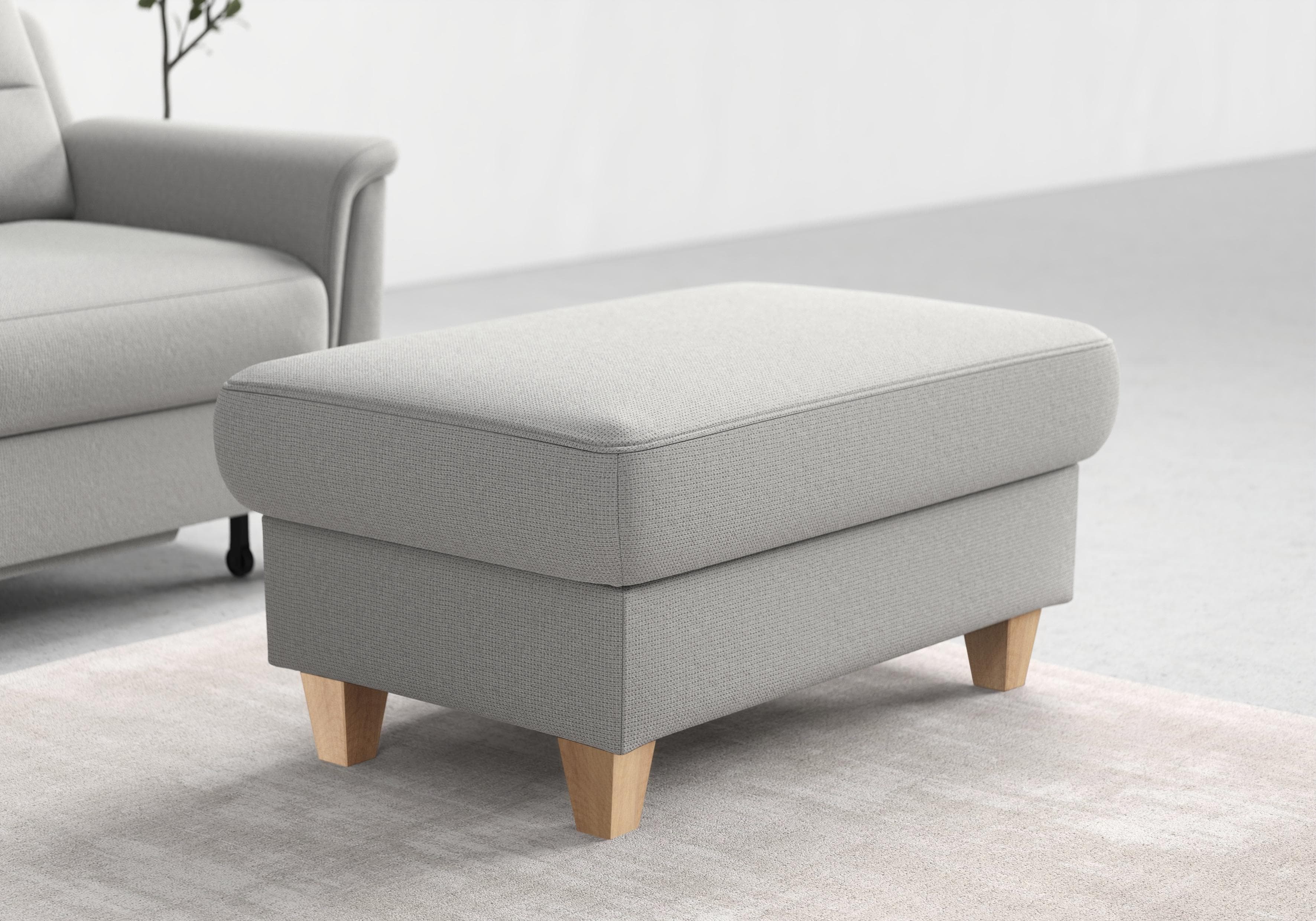 SIT & MORE Stauraumhocker Farö Silber Microfaser