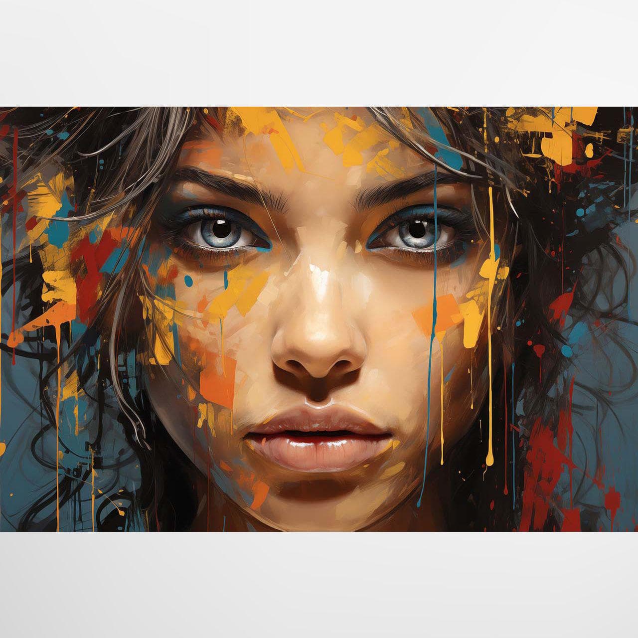 Leinwandbild GREY EYES Kunstdruck auf Leinwand