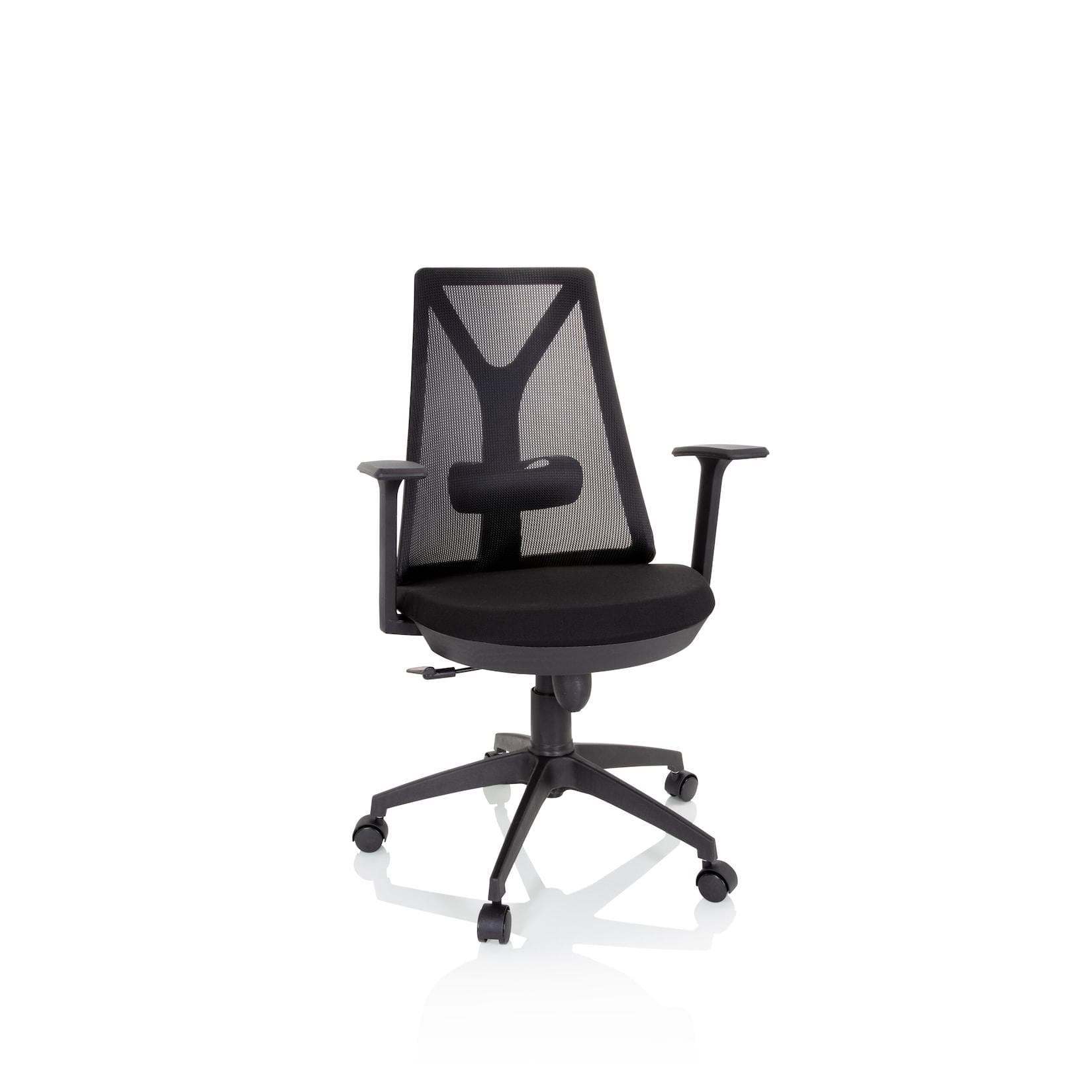 hjh OFFICE Bürostuhl FALUN BASIC mit Armlehnen Schwarz Stoff