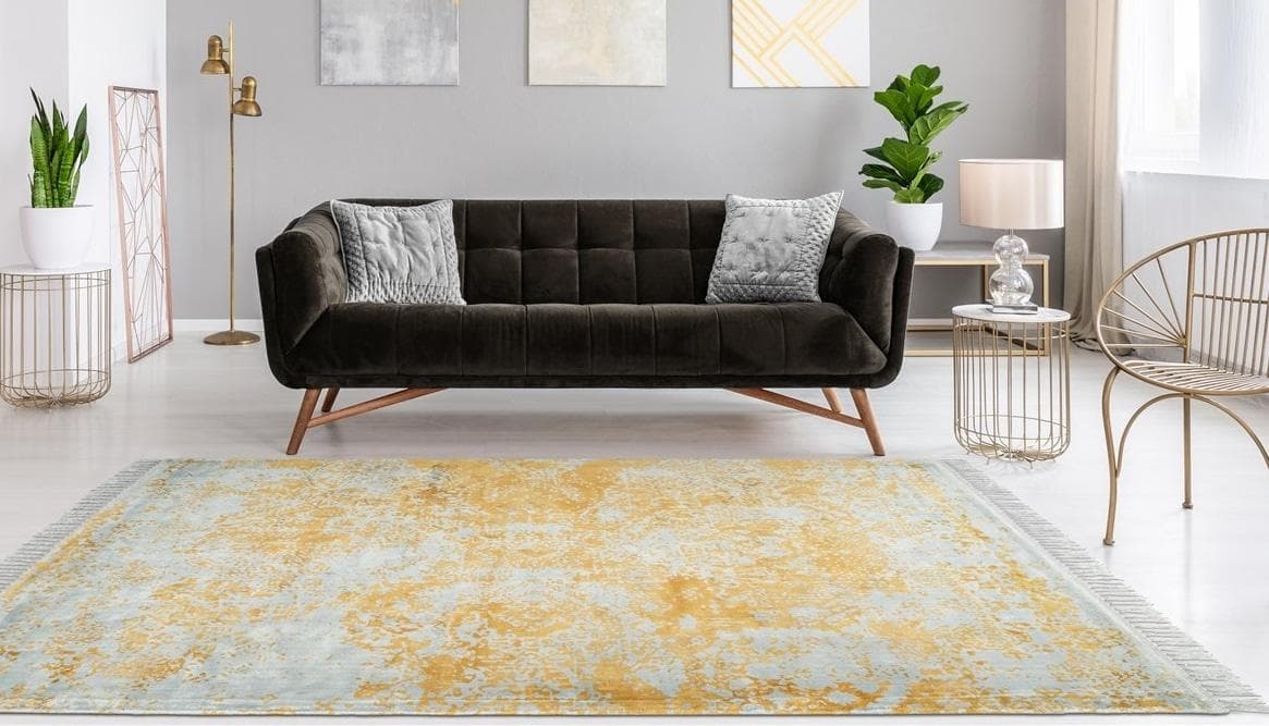 PADIRO Dolce Vita 325 Teppich Grau Gold Vintage Viskose