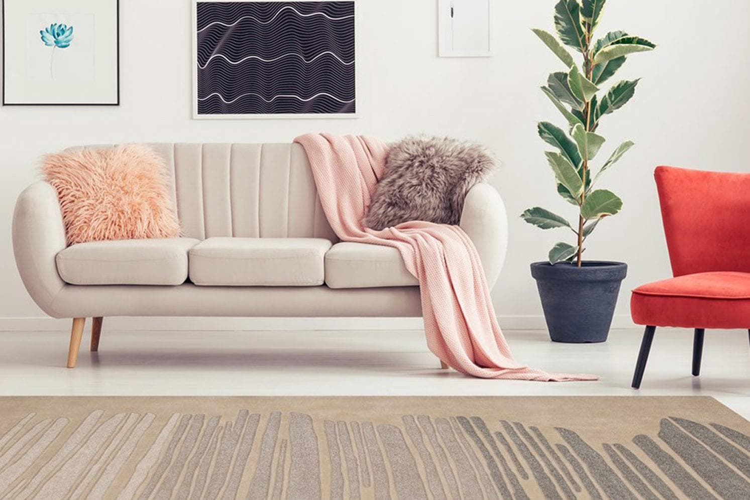 Arte Espina Teppich Spirit Frisee Beige Kurzflor Modern