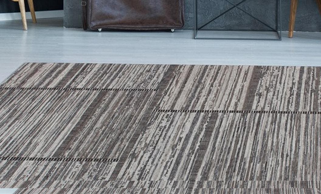 Calo-deluxe Roxy 120 Jacquard-Teppich Beige/Grau