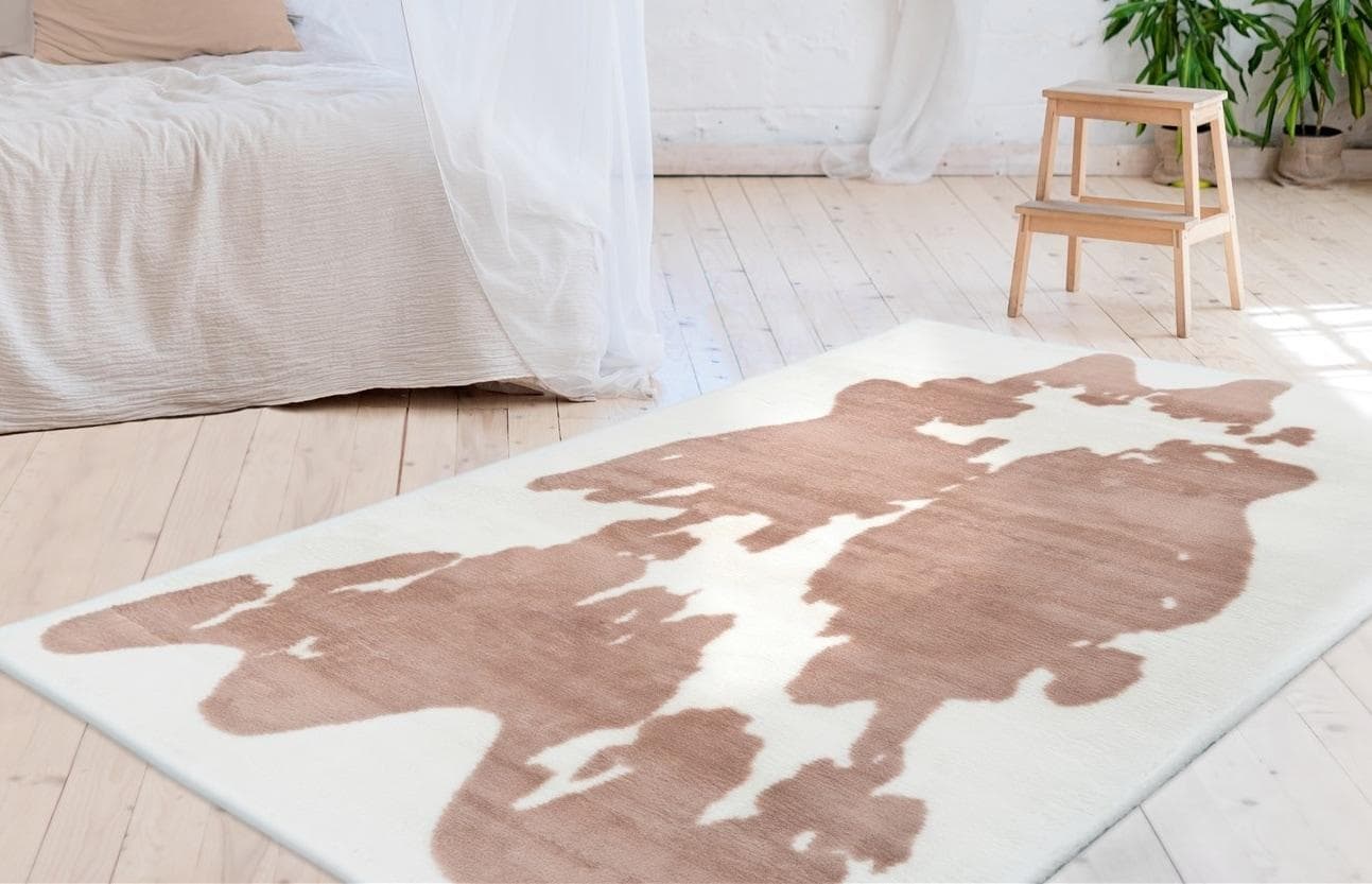 Arte Espina Teppich Rabbit Animal 500 Taupe/Weiß Hochflor