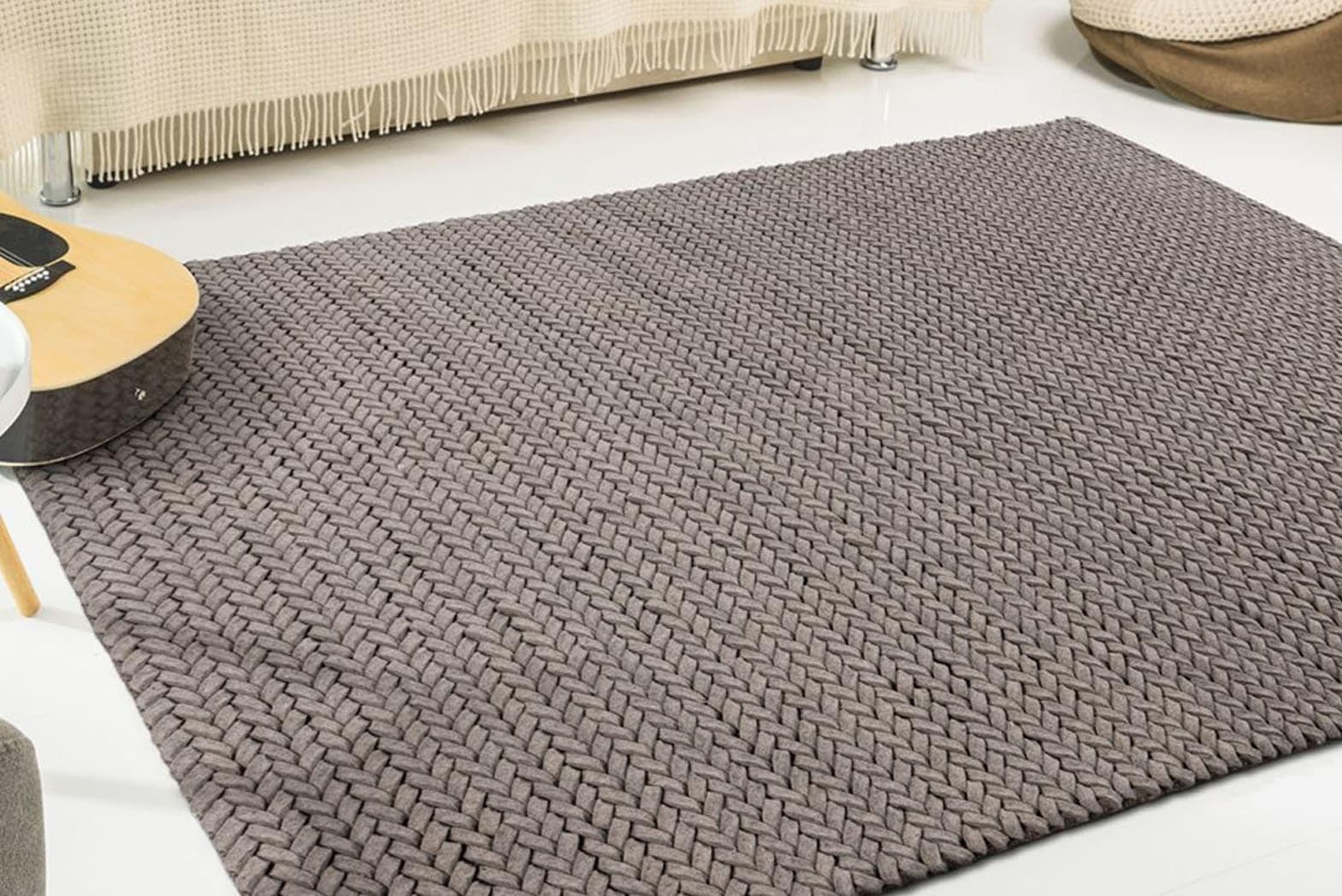 Padiro Kayoom Teppich Robbie 125: Klassisches Wollteppich Design in Braun