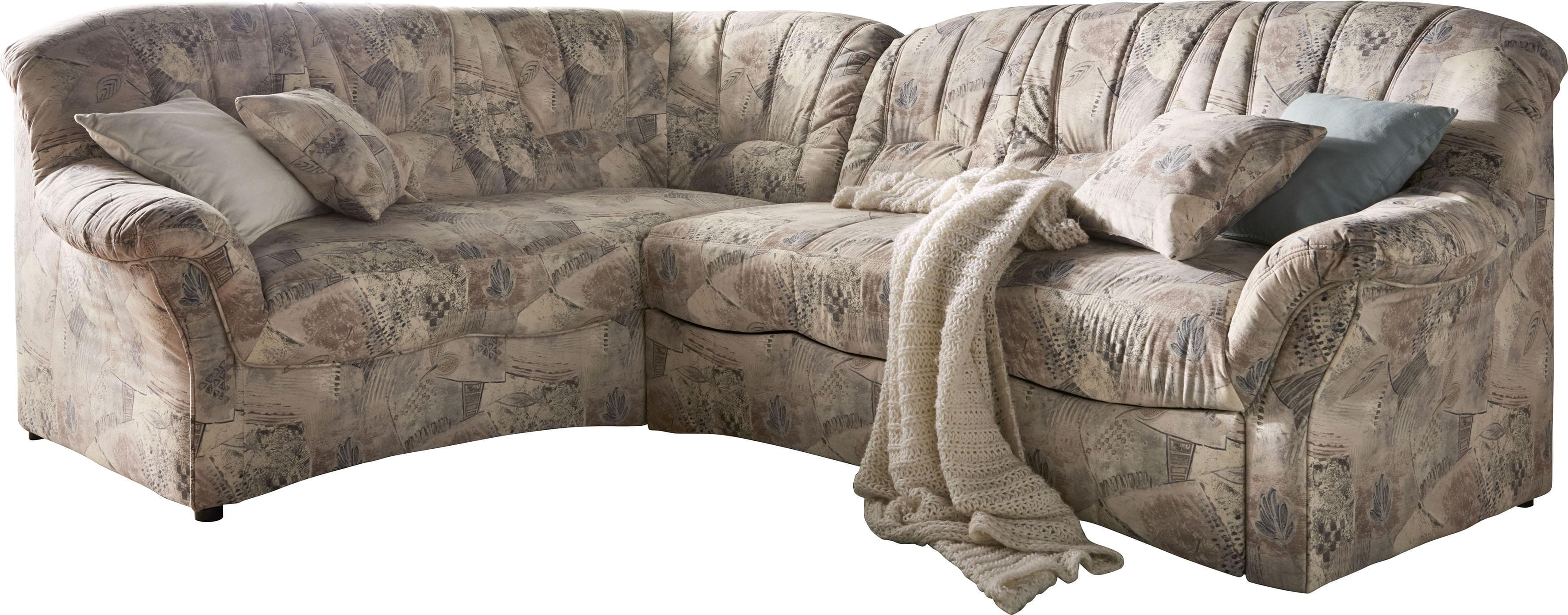 DOMO COLLECTION Ecksofa Bahia Braun mit Bettfunktion