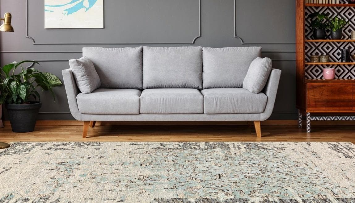 CALO-DELUXE Teppich Shailene 1006 Mintgrün Kurzflor
