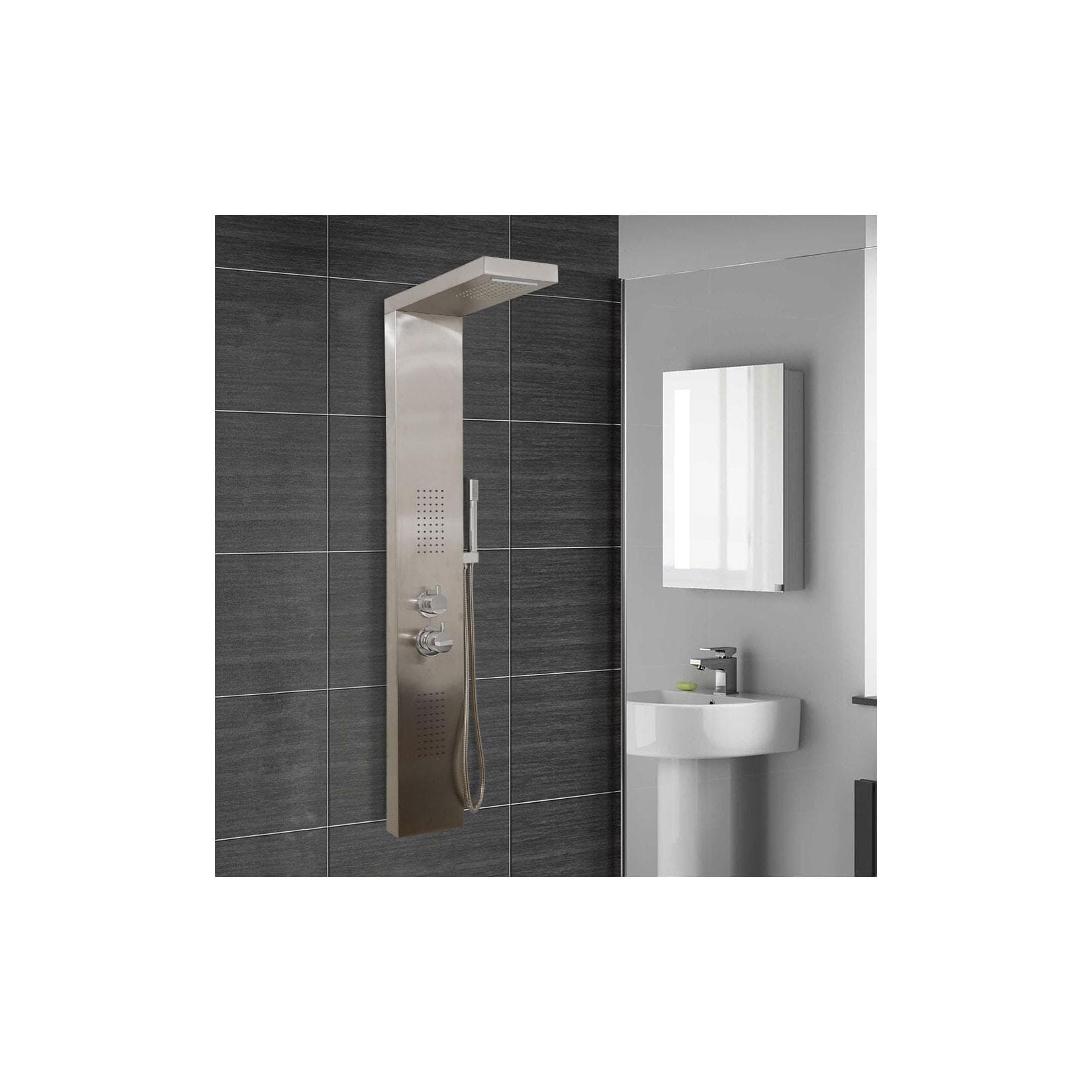 HOME DELUXE Duscharmatur CASCATA Edelstahl