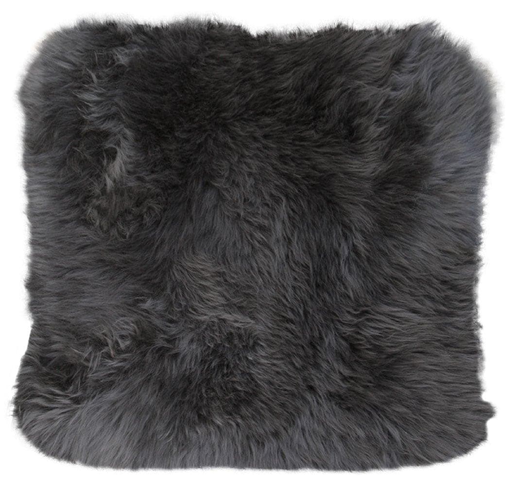 Heitmann Felle Lammfell-Kissen 40x40 cm Anthrazit Premium