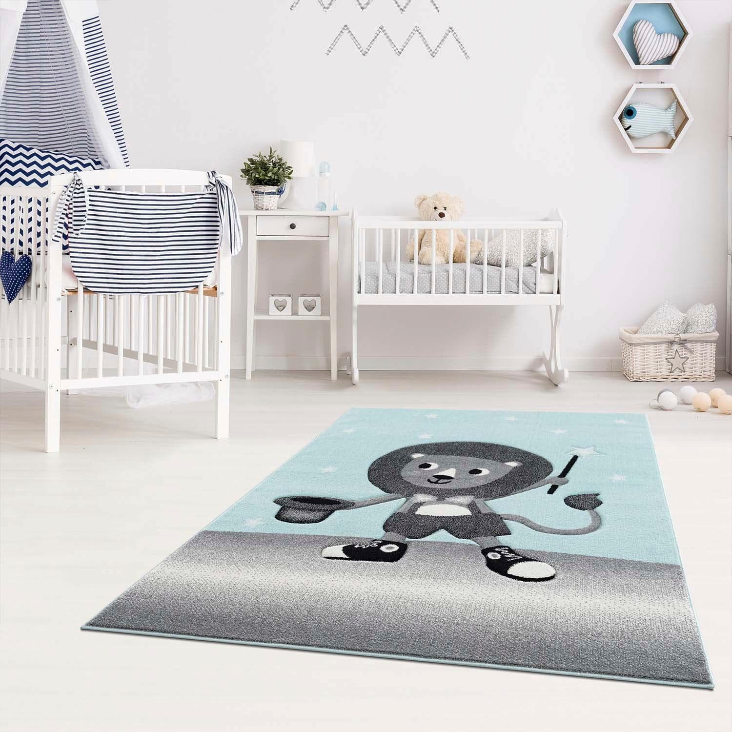Carpet City Kinderteppich Bueno Kids 9378 Grün Mint Tier-Motiv