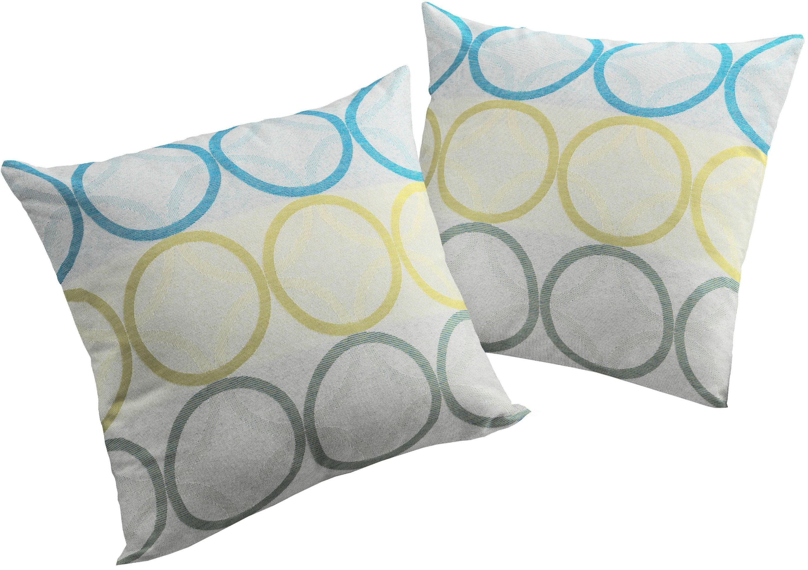 Dekokissen WIRTH "Zirbello" Gr. 3 Blau/Grün 40x60 cm Polyester-Baumwolle