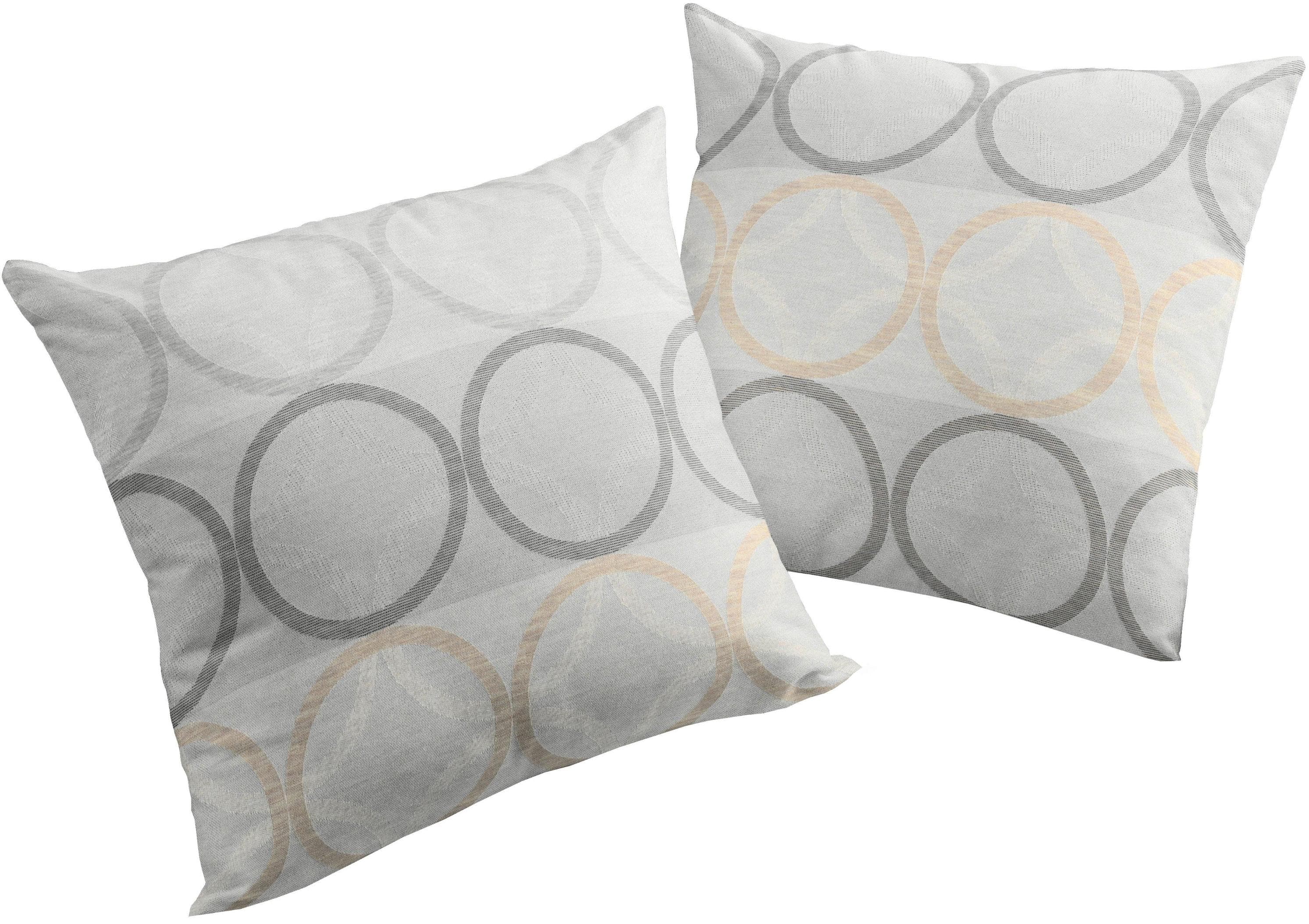 Dekokissen WIRTH "Zirbello" Grau 40x60cm Polyester-Baumwolle 2er Packung