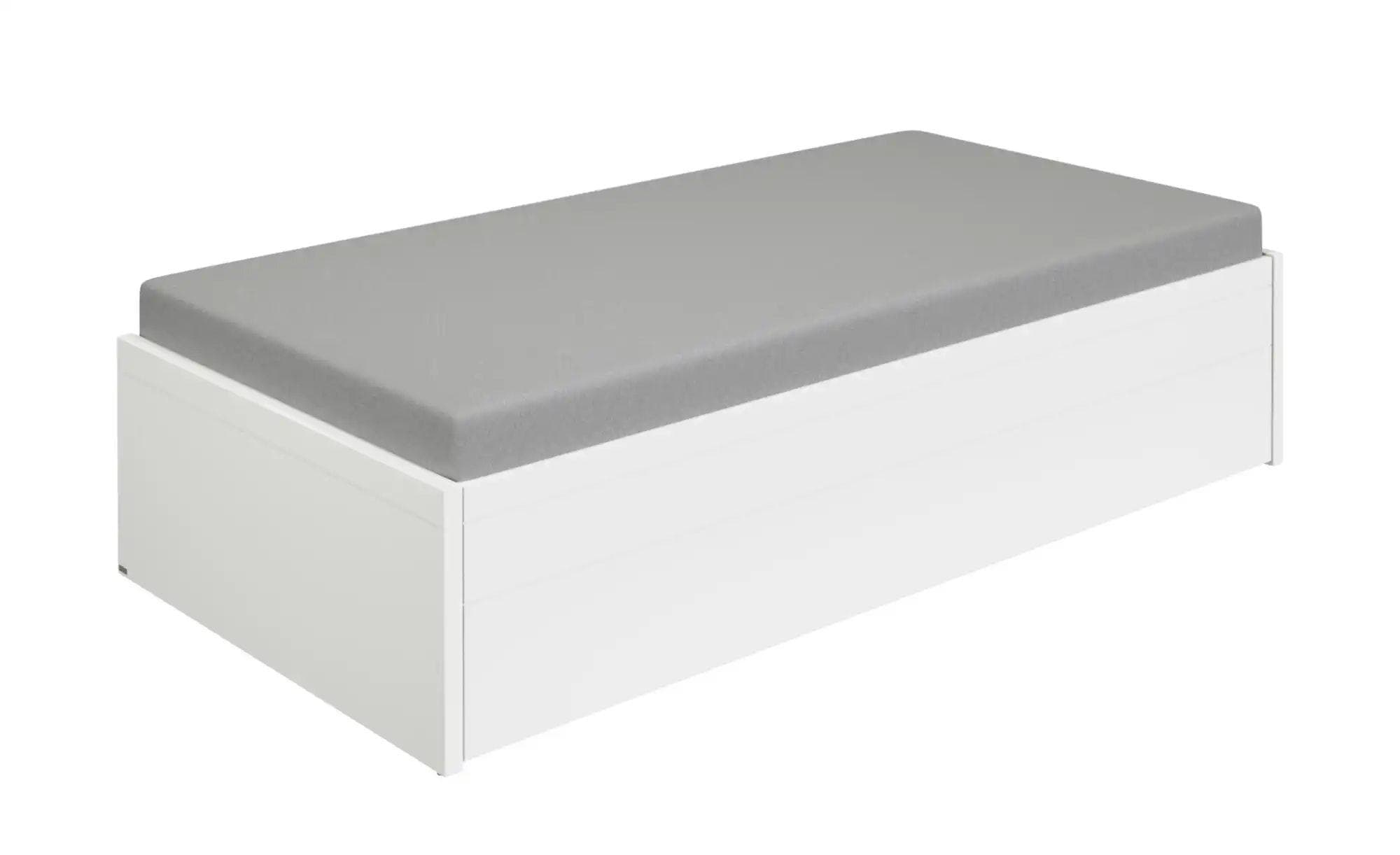 PAIDI FLYNN Jugendbett: Ausziehbares Design in Weiß und Grau mit Lattenrost