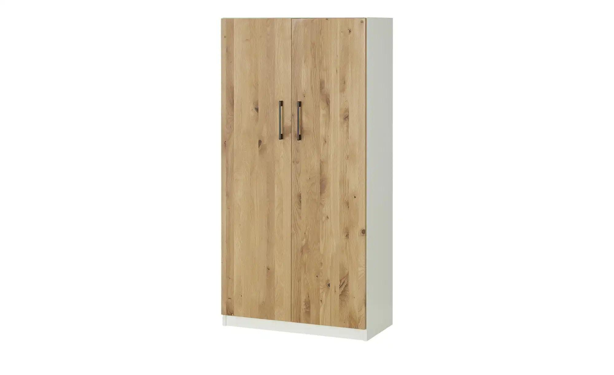 Aktenschrank SOLIDLine Weiß Massive Eiche