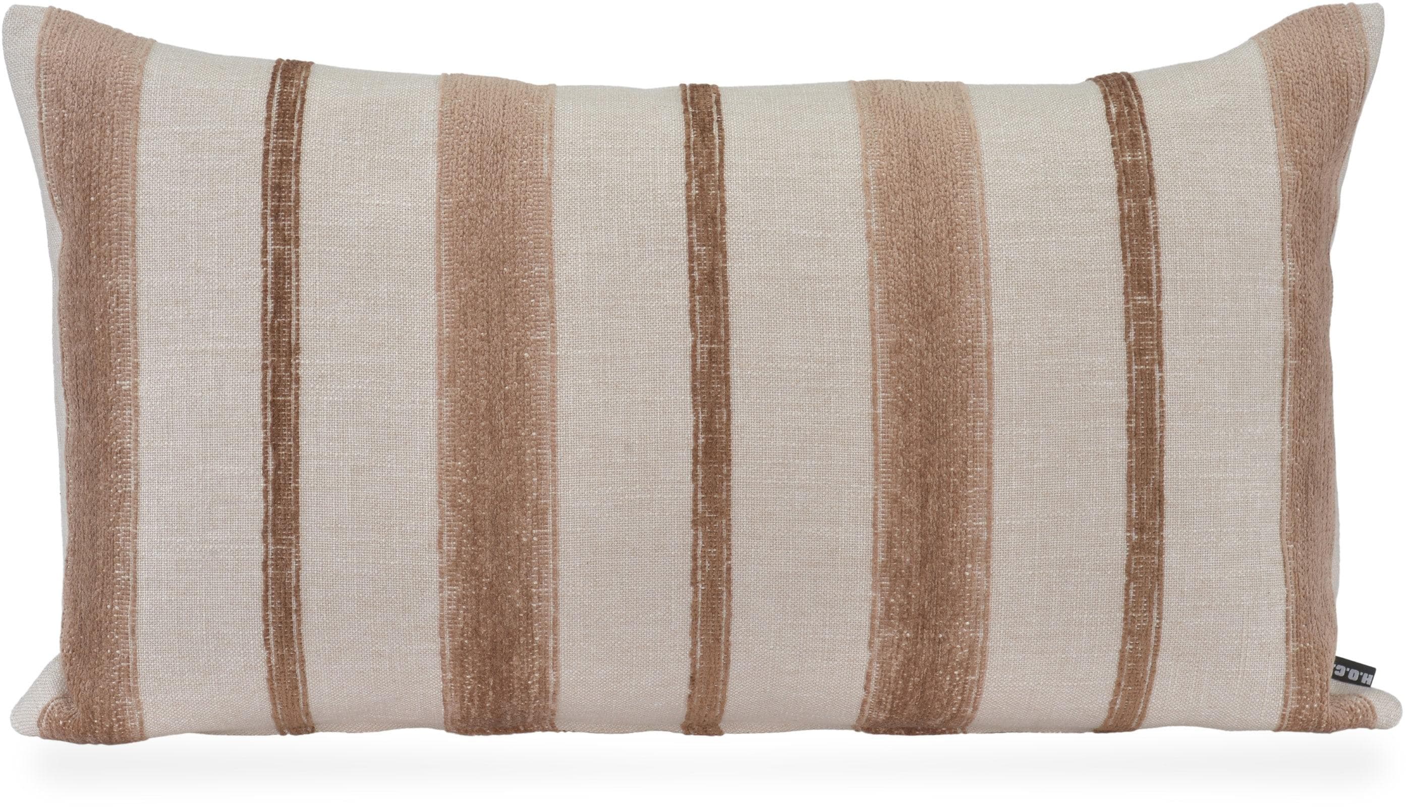 H.O.C.K. Dekokissen Collin Braun Gestreift 70x40cm