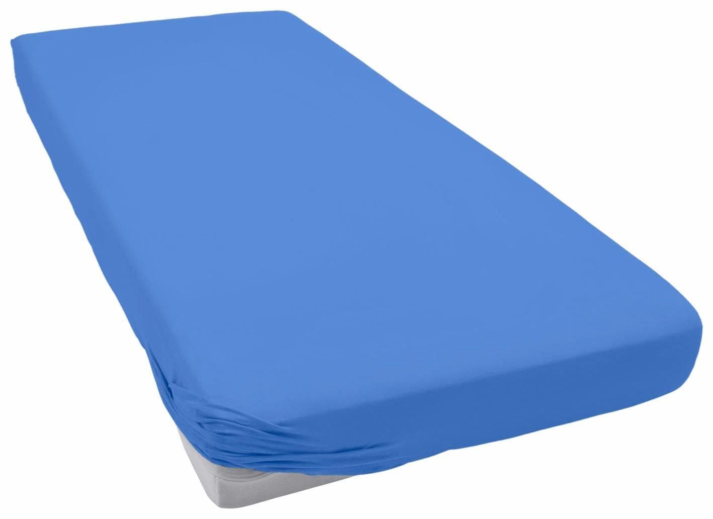 Primera Spannbettlaken Elasthan-Feinjersey Blau Jersey-Elasthan