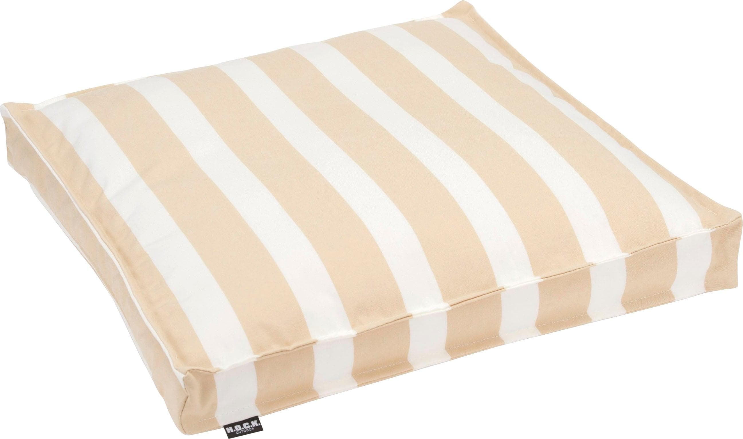 H.O.C.K. Sitzkissen Classic Streifen Beige Polyacryl