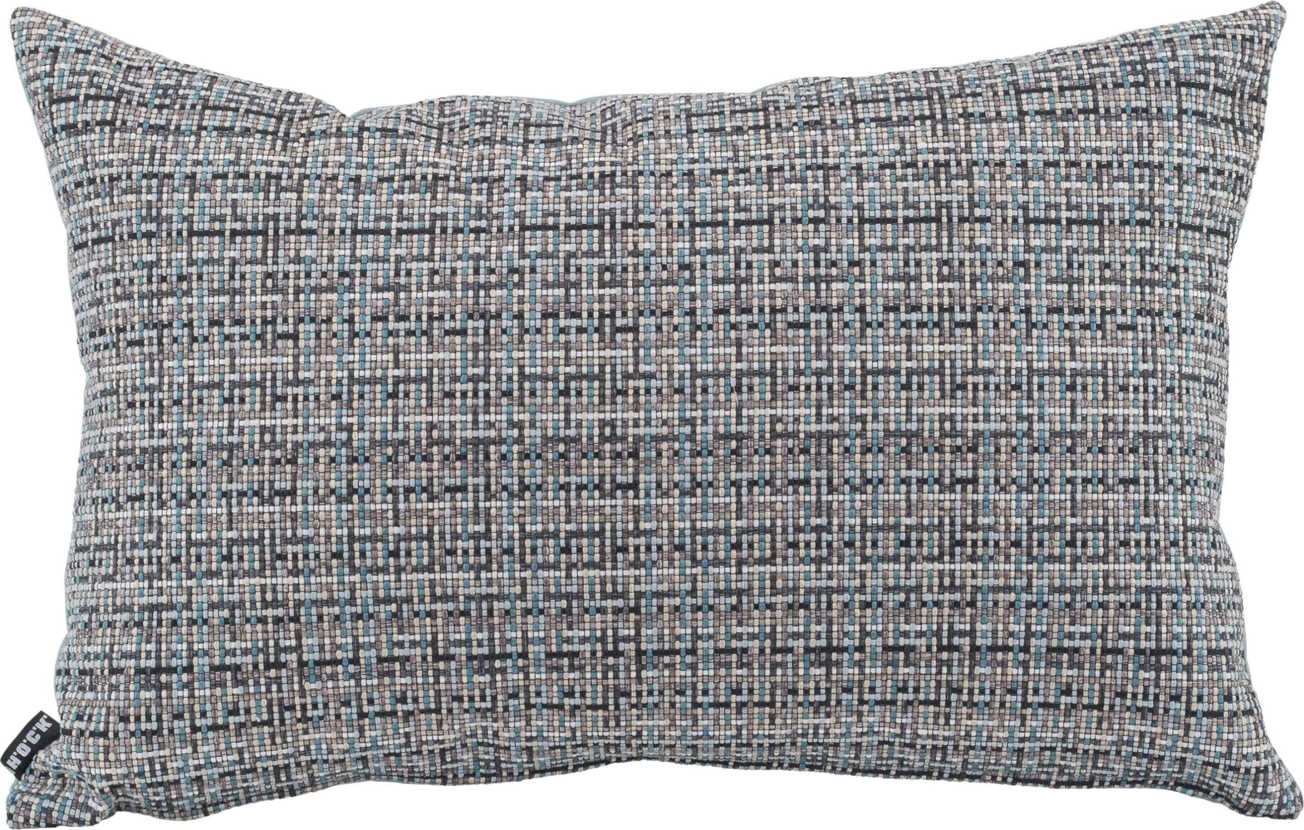 Dekokissen H.O.C.K. Mosaico Blau Karomuster Polyester