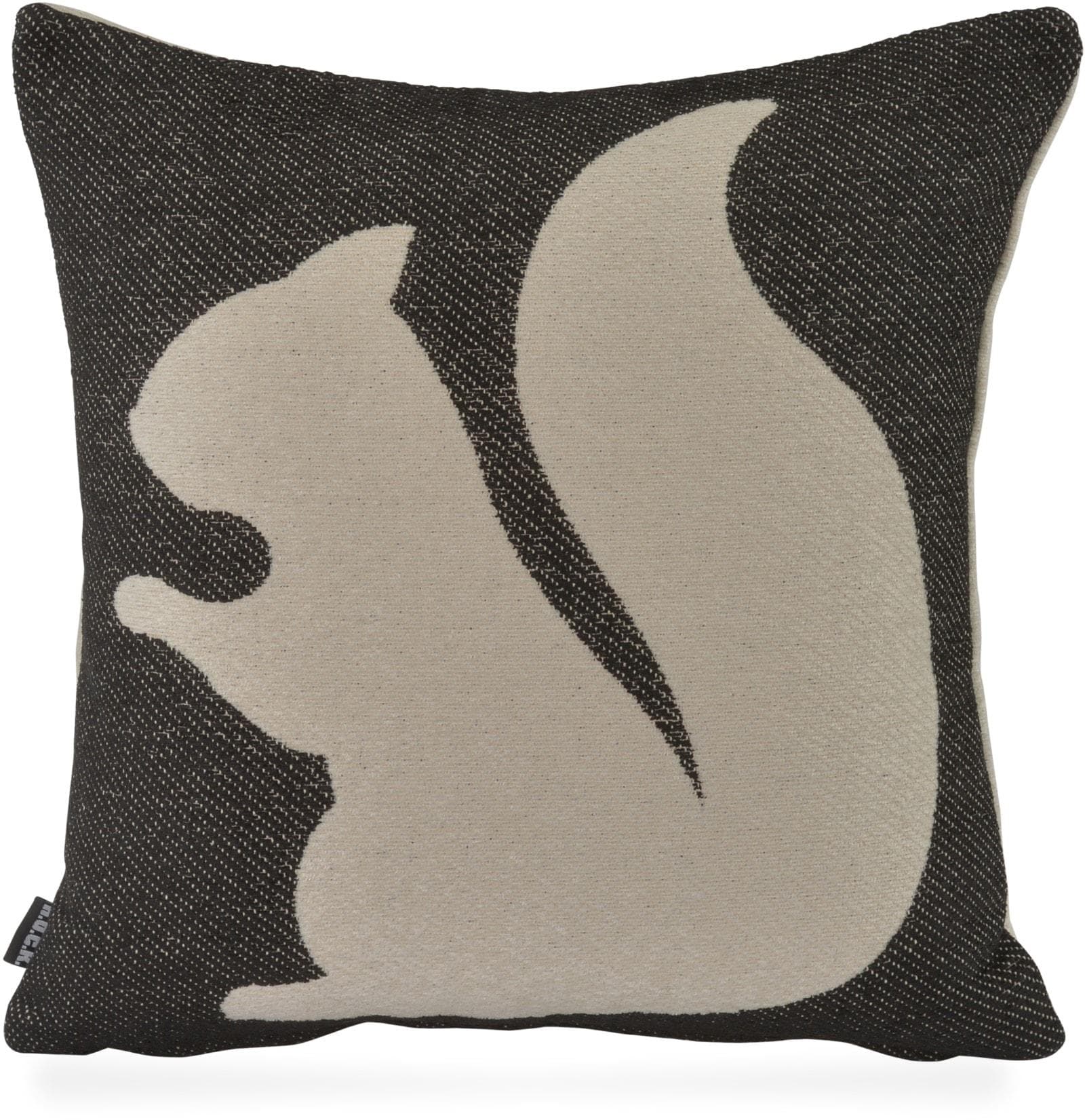 H.O.C.K. Dekokissen Eichhörnchen Wendekissen Schwarz-Weiß