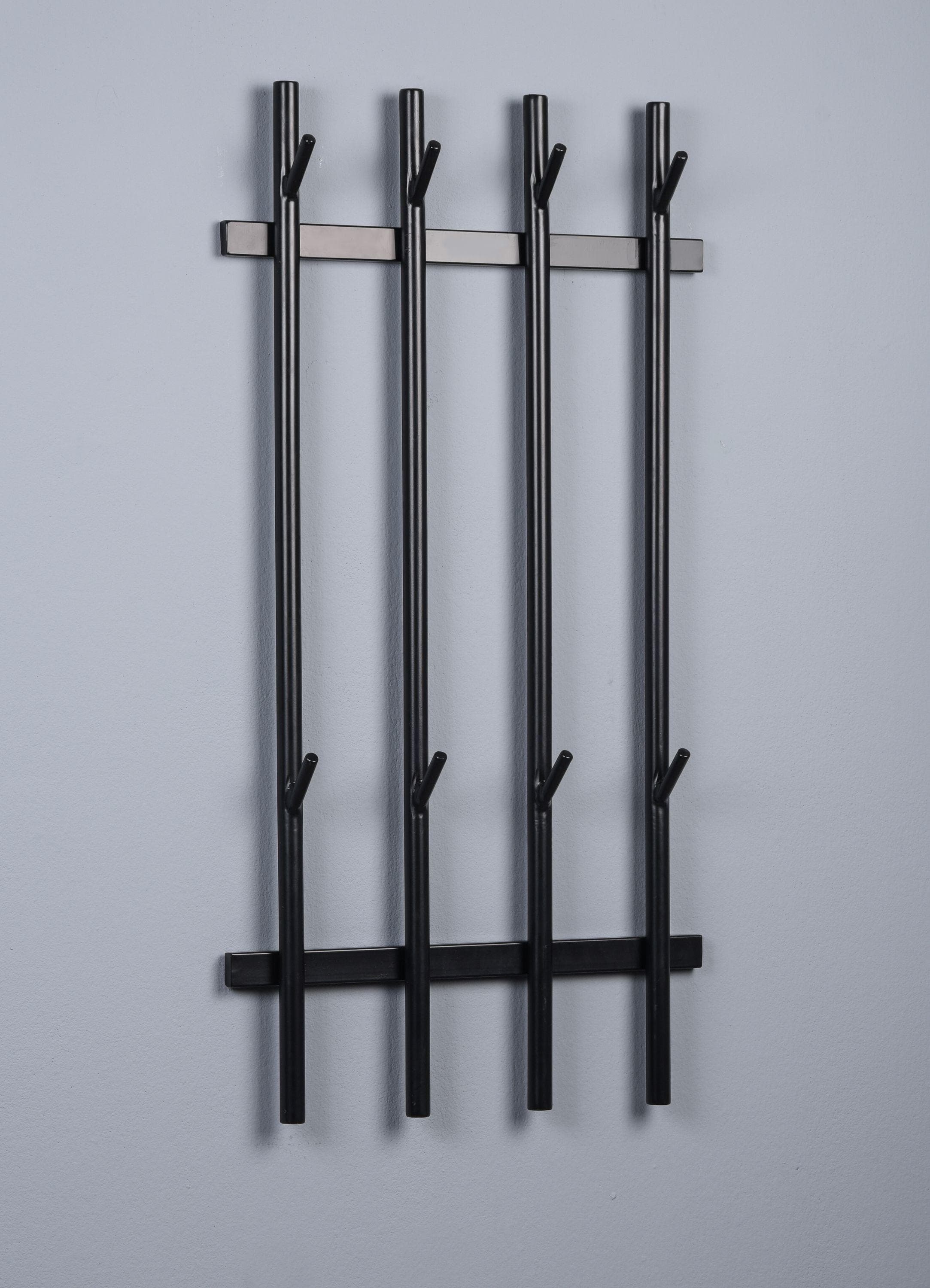 Wandgarderobe VIGO Metall Schwarz mit 8 Haken