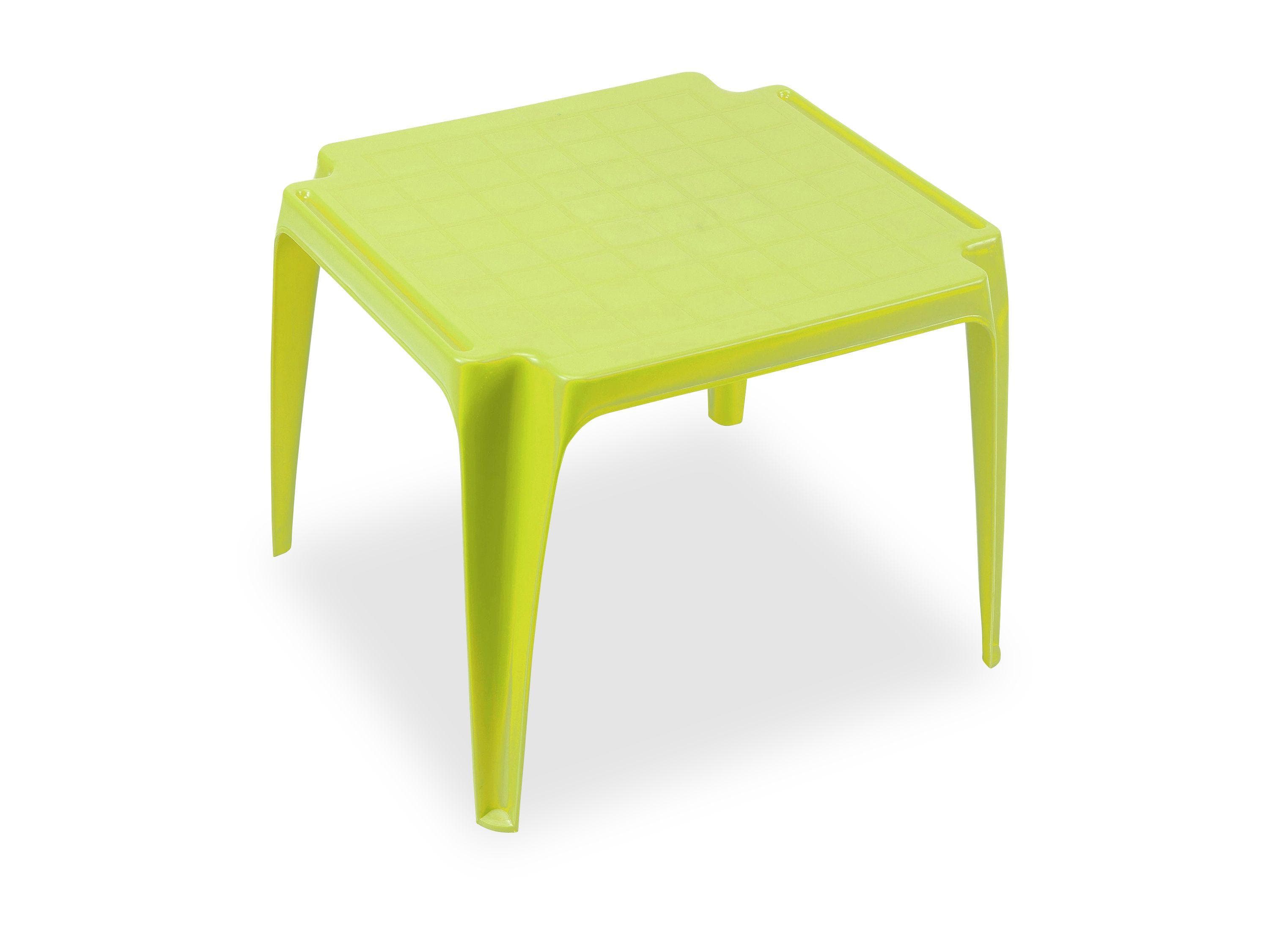 Kindertisch Lime Green - Stapelbarer Gartentisch aus Kunststoff