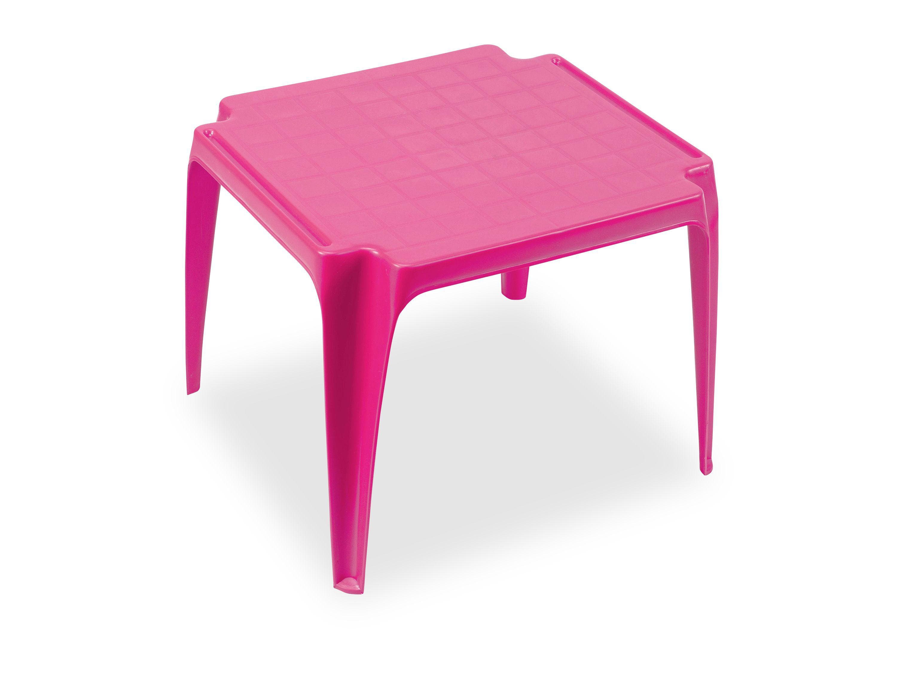 Pinker Kindertisch aus Kunststoff