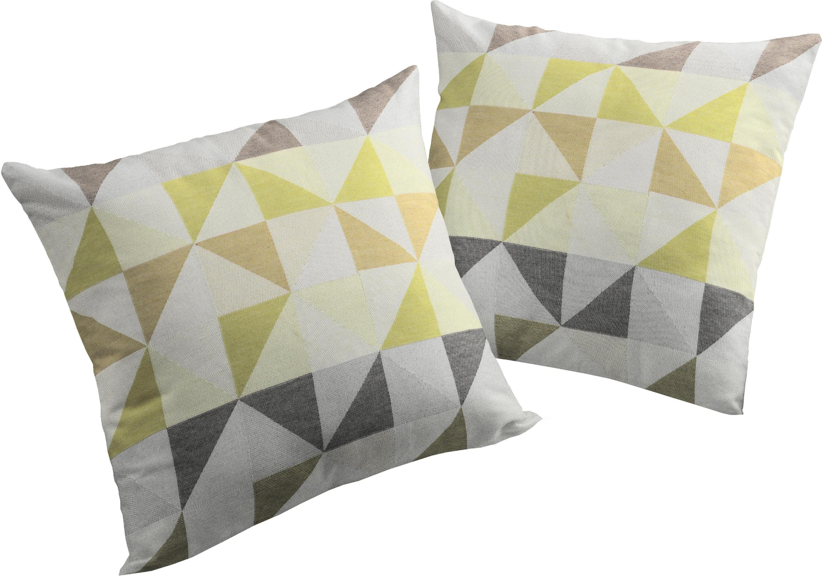 Dekokissen WIRTH Berlare Grün Kreise 60x40cm Polyester Baumwolle