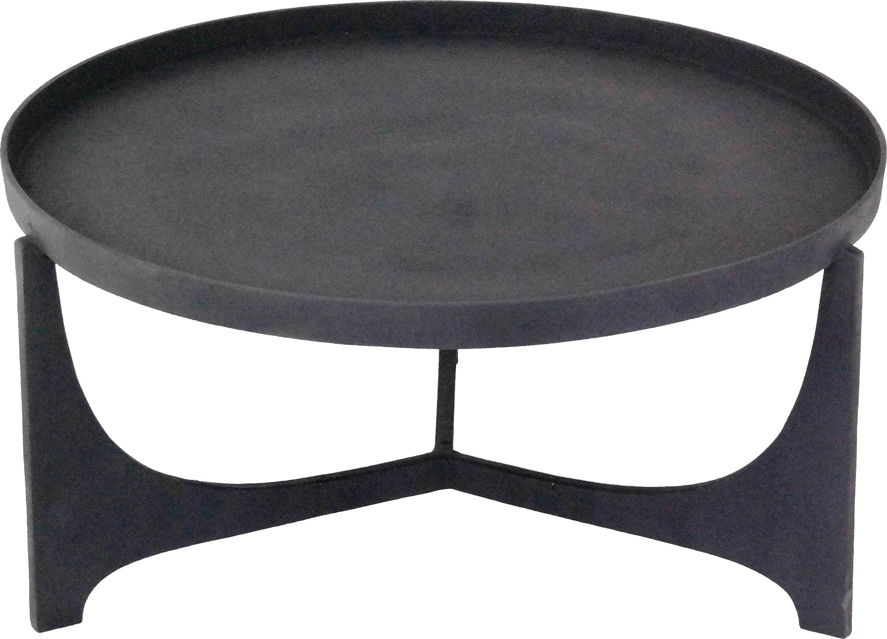 PAROLI Couchtisch rund Anthrazit Aluminium